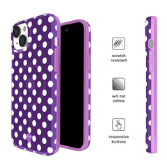 Violet Glow Polka Dot iPhone Case