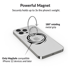 Black & White Swirls MagSafe Grip Ring