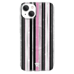 Pretty Punk Stripes Glitter iPhone Case