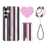Pretty Punk Stripes Glitter Samsung Bundle Set