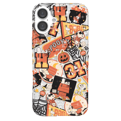 Snoopy Halloween Varsity Glitter iPhone Case