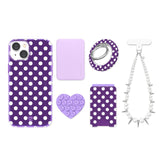 Violet Glow Polka Dot iPhone Bundle Set