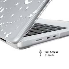 White Stars MacBook Case