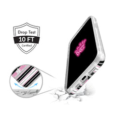 Pretty Punk Stripes Glitter iPhone Case