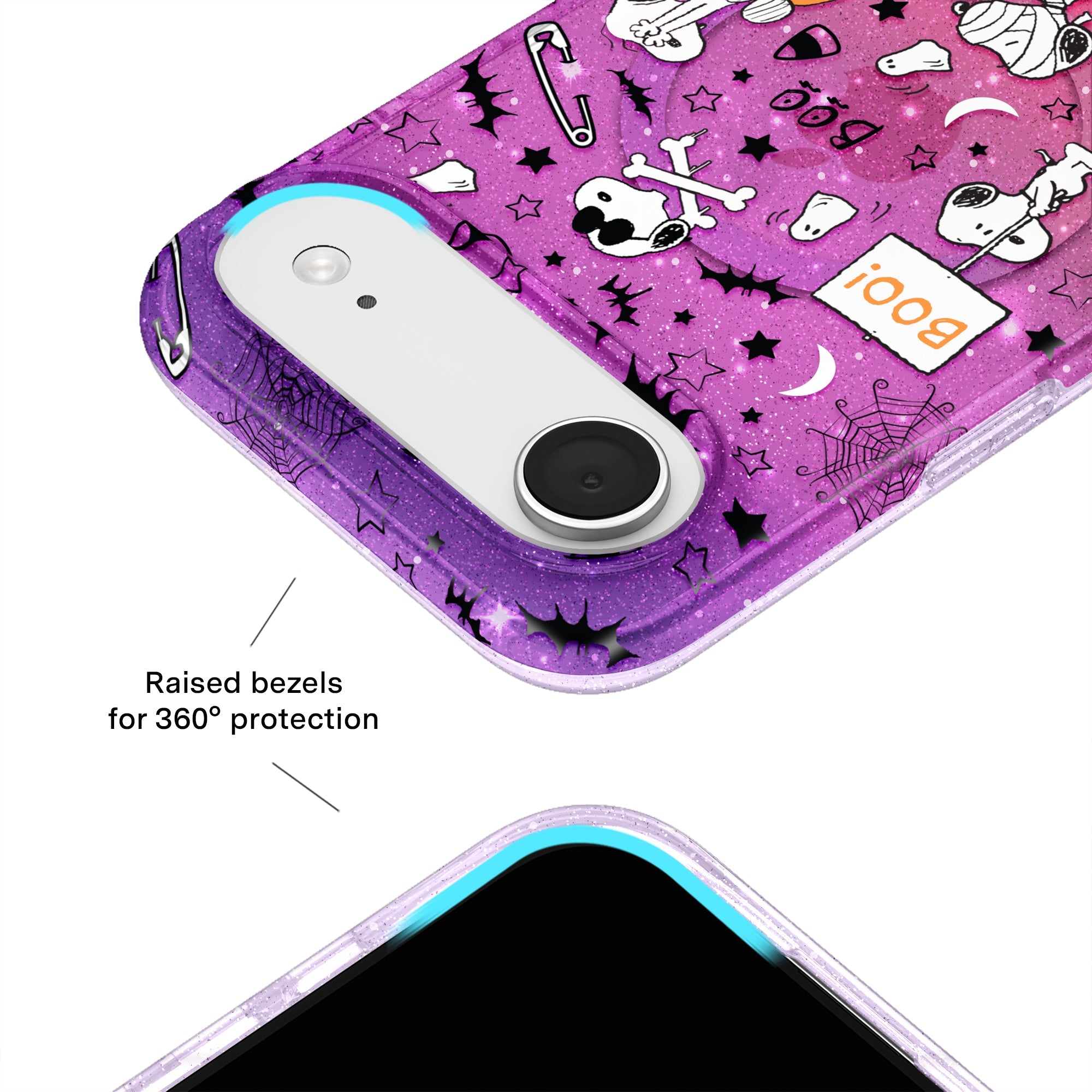 Snoopy Spooky Glitter iPhone Case