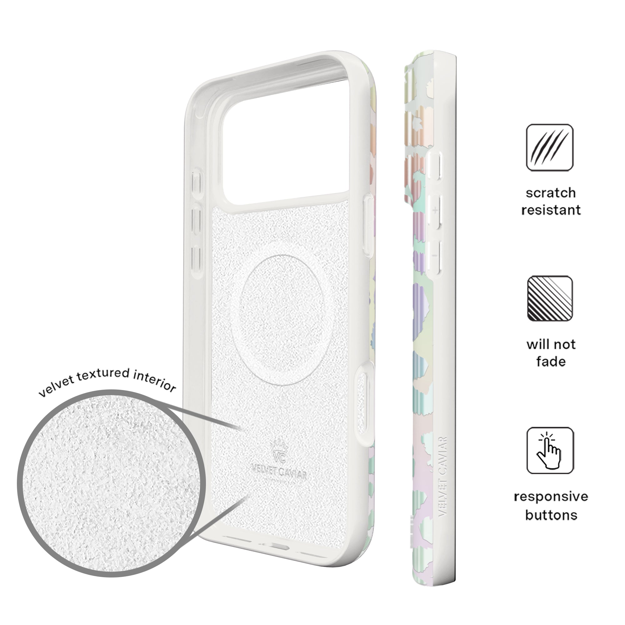 White Opal Leopard iPhone Case