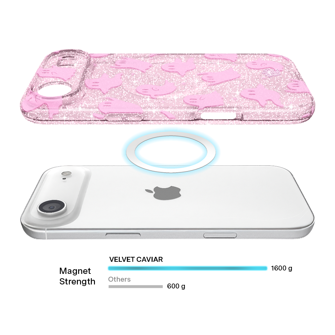 Ghosted Pink Glitter iPhone Case
