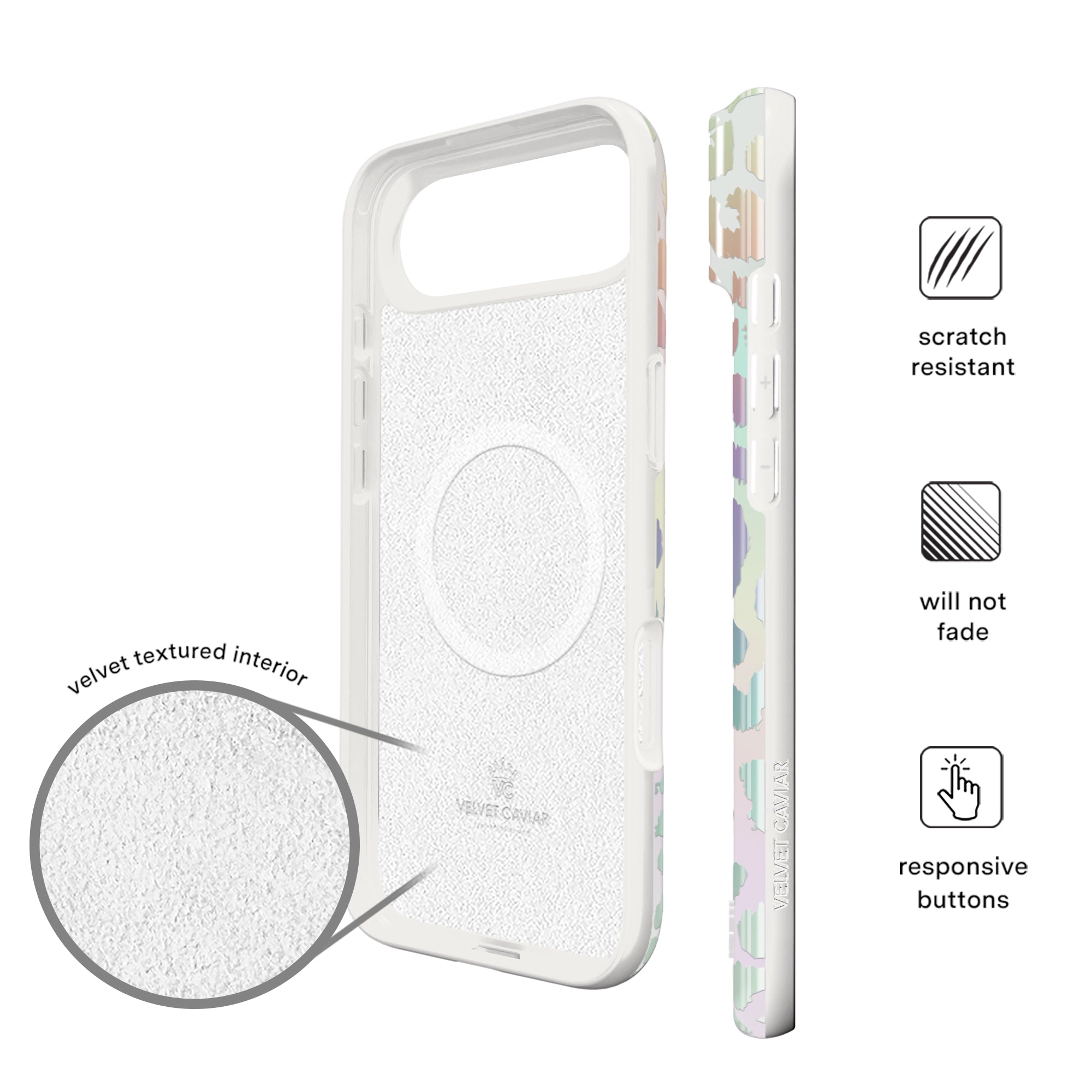 White Opal Leopard iPhone Case