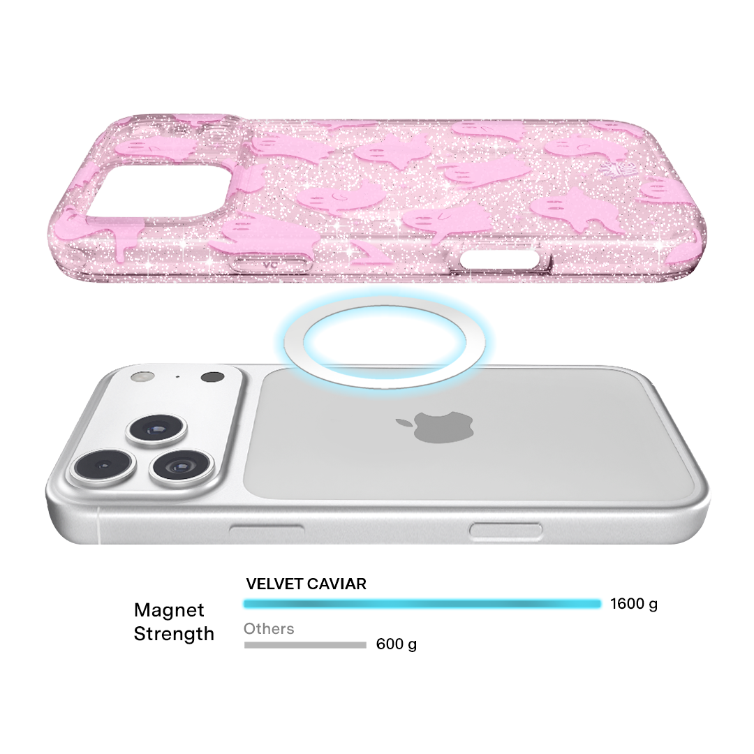 Ghosted Pink Glitter iPhone Case