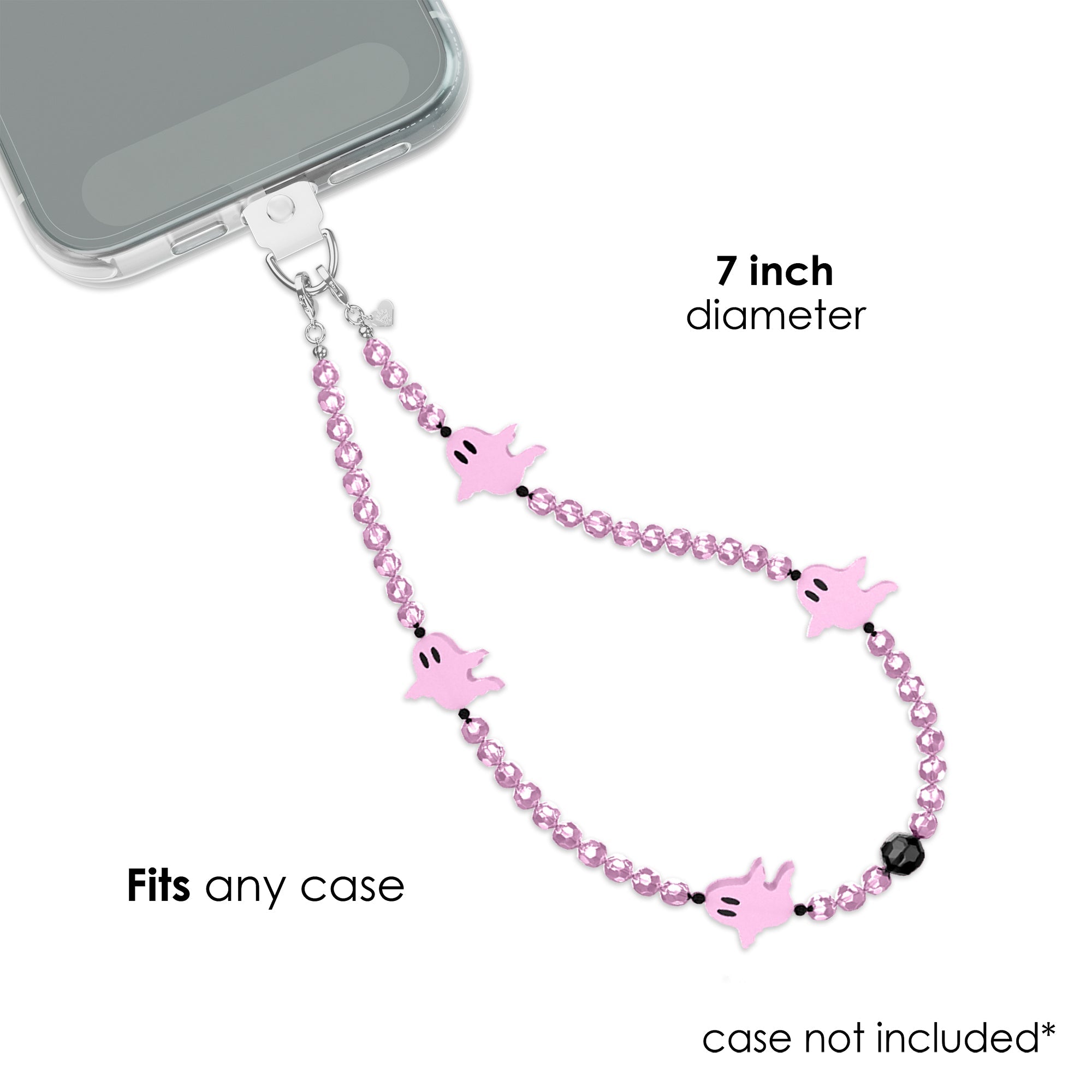 Ghosted Pink Phone Charm