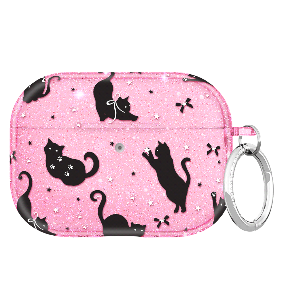Lucky Kittens Glitter AirPod Case