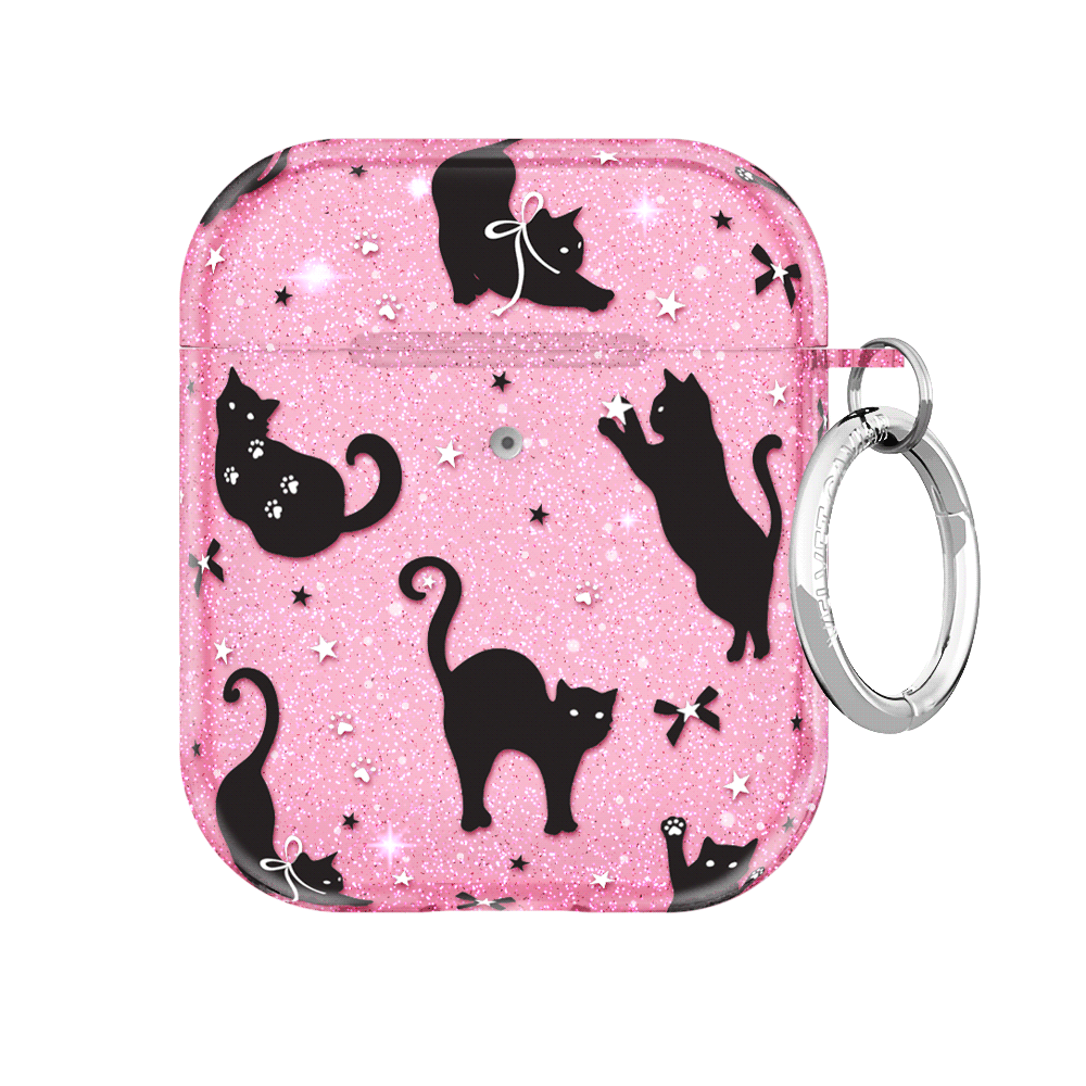 Lucky Kittens Glitter AirPod Case