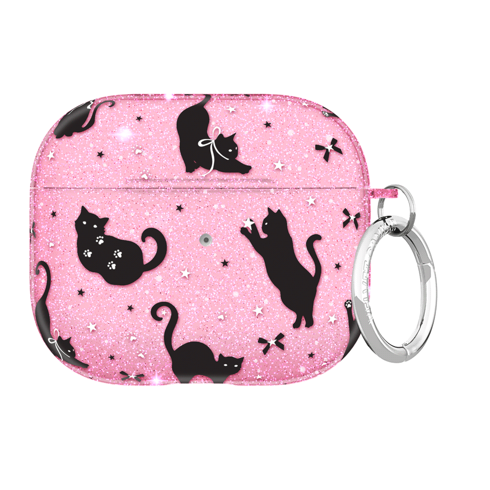 Lucky Kittens Glitter AirPod Case