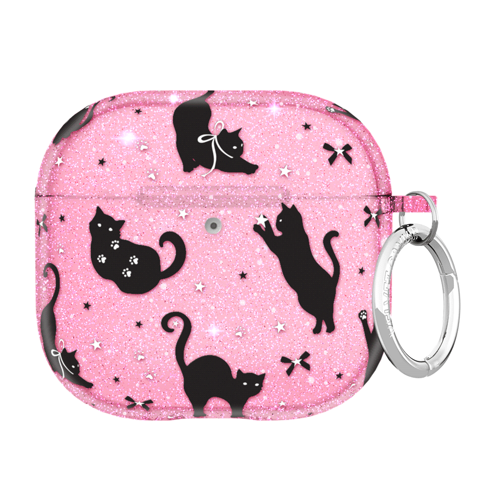 Lucky Kittens Glitter AirPod Case