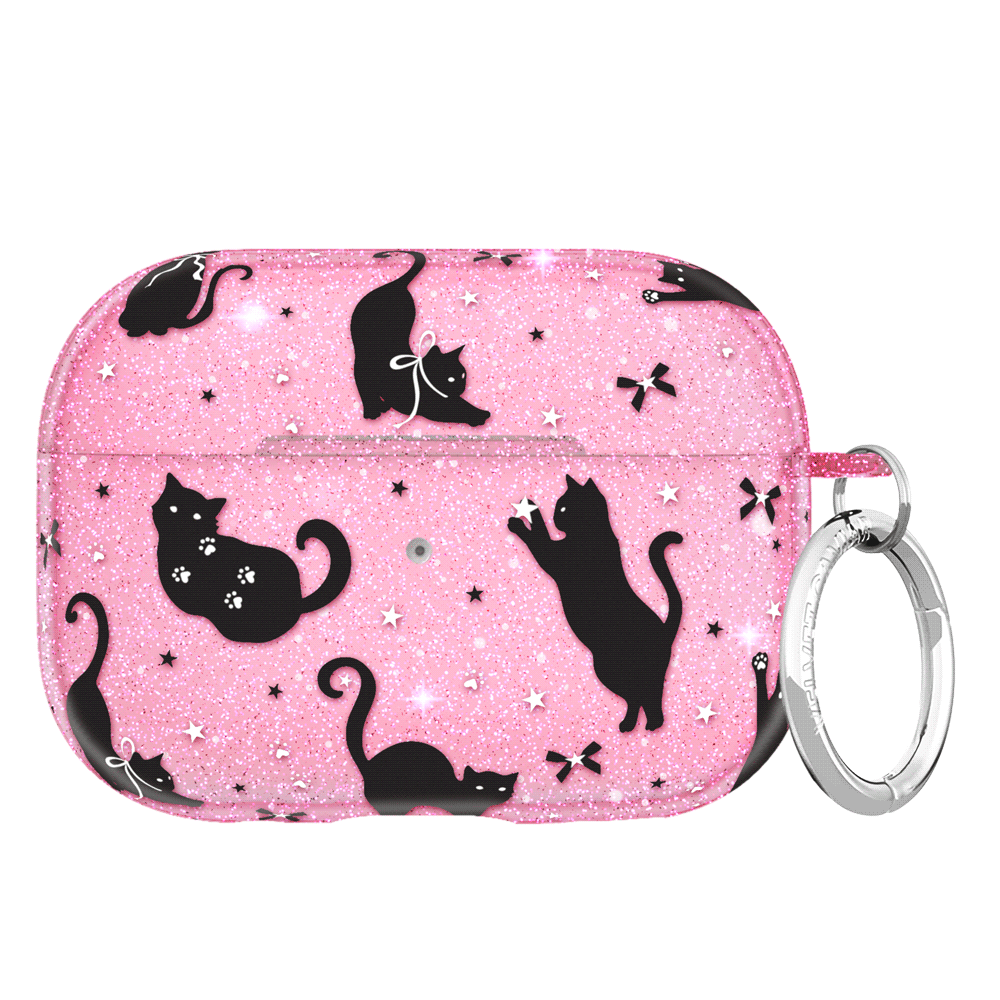 Lucky Kittens Glitter AirPod Case