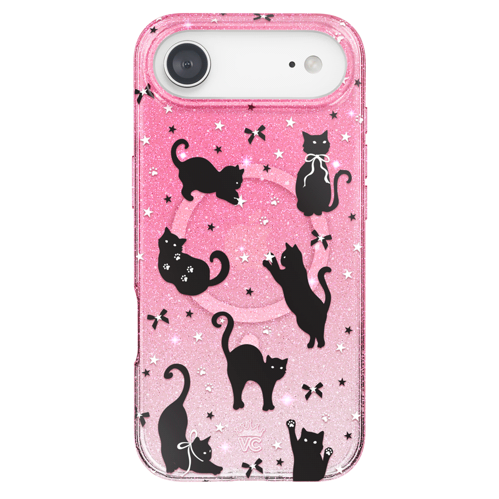 Lucky Kittens Glitter iPhone Case