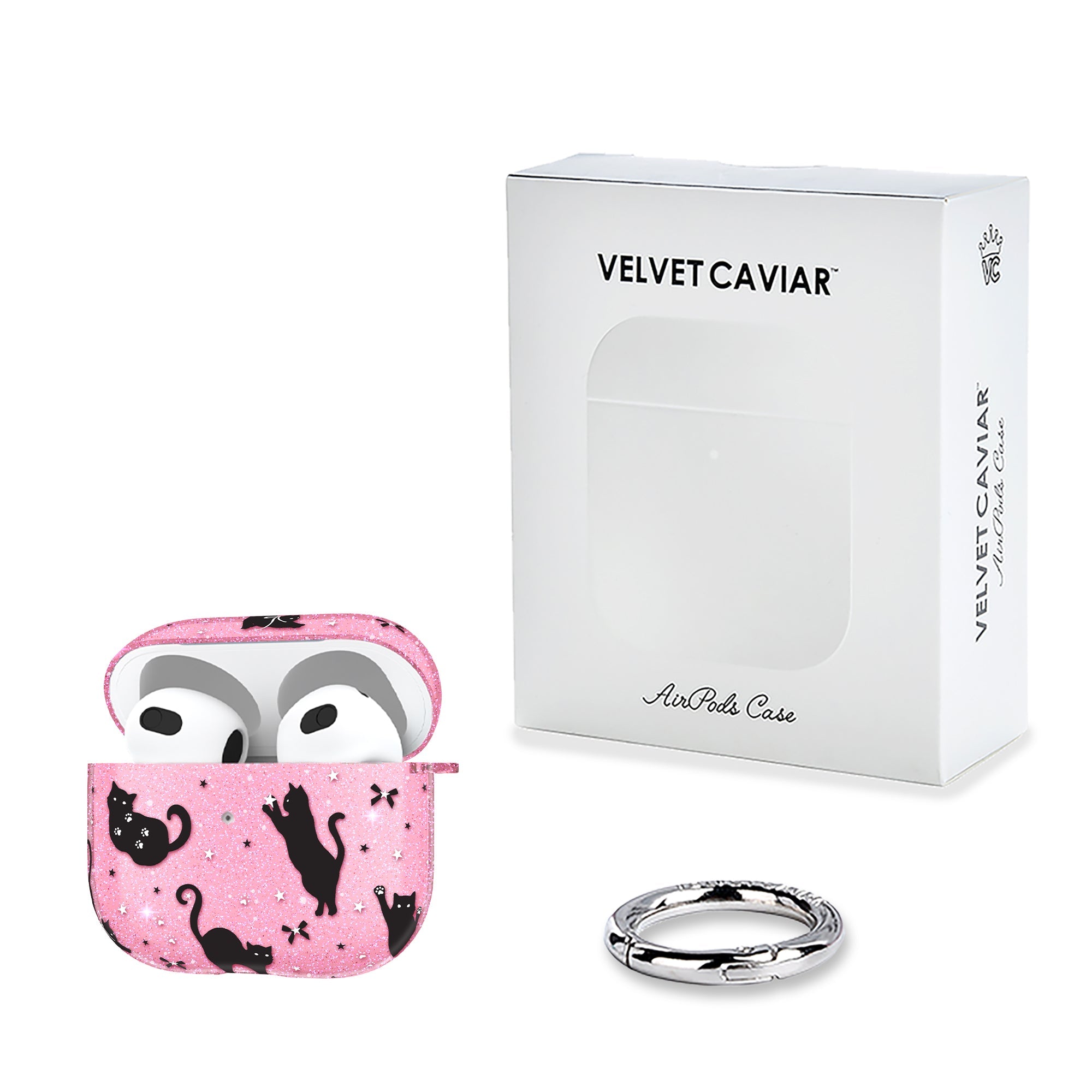 Lucky Kittens Glitter AirPod Case