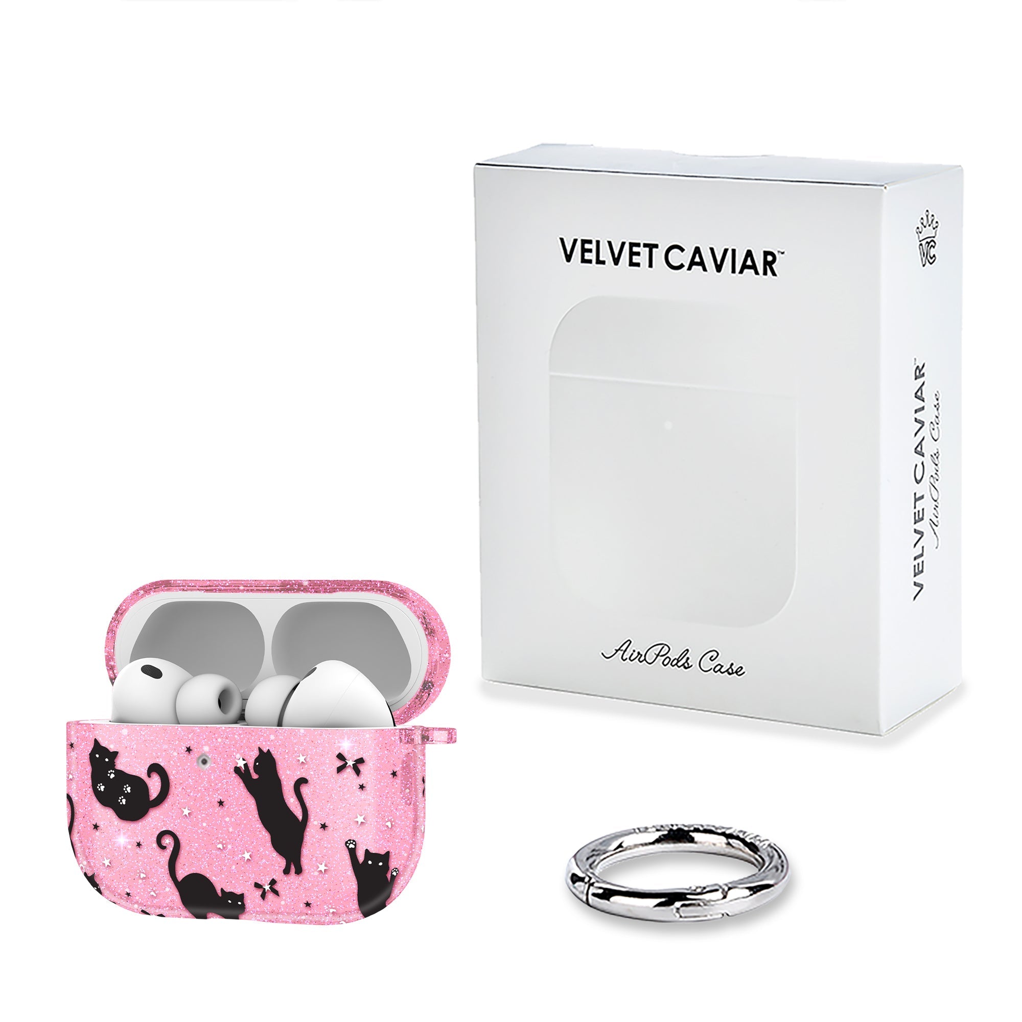 Lucky Kittens Glitter AirPod Case