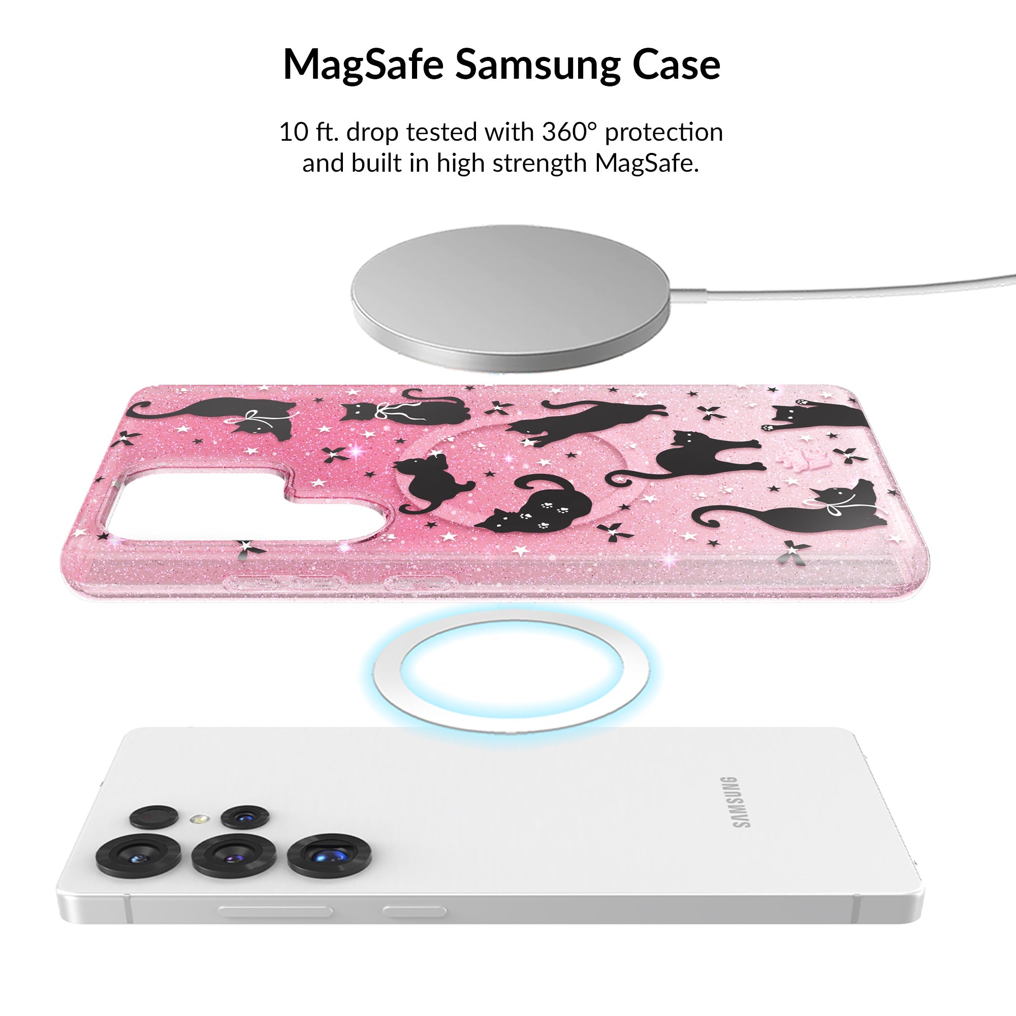 Lucky Kittens Glitter Samsung Bundle Set