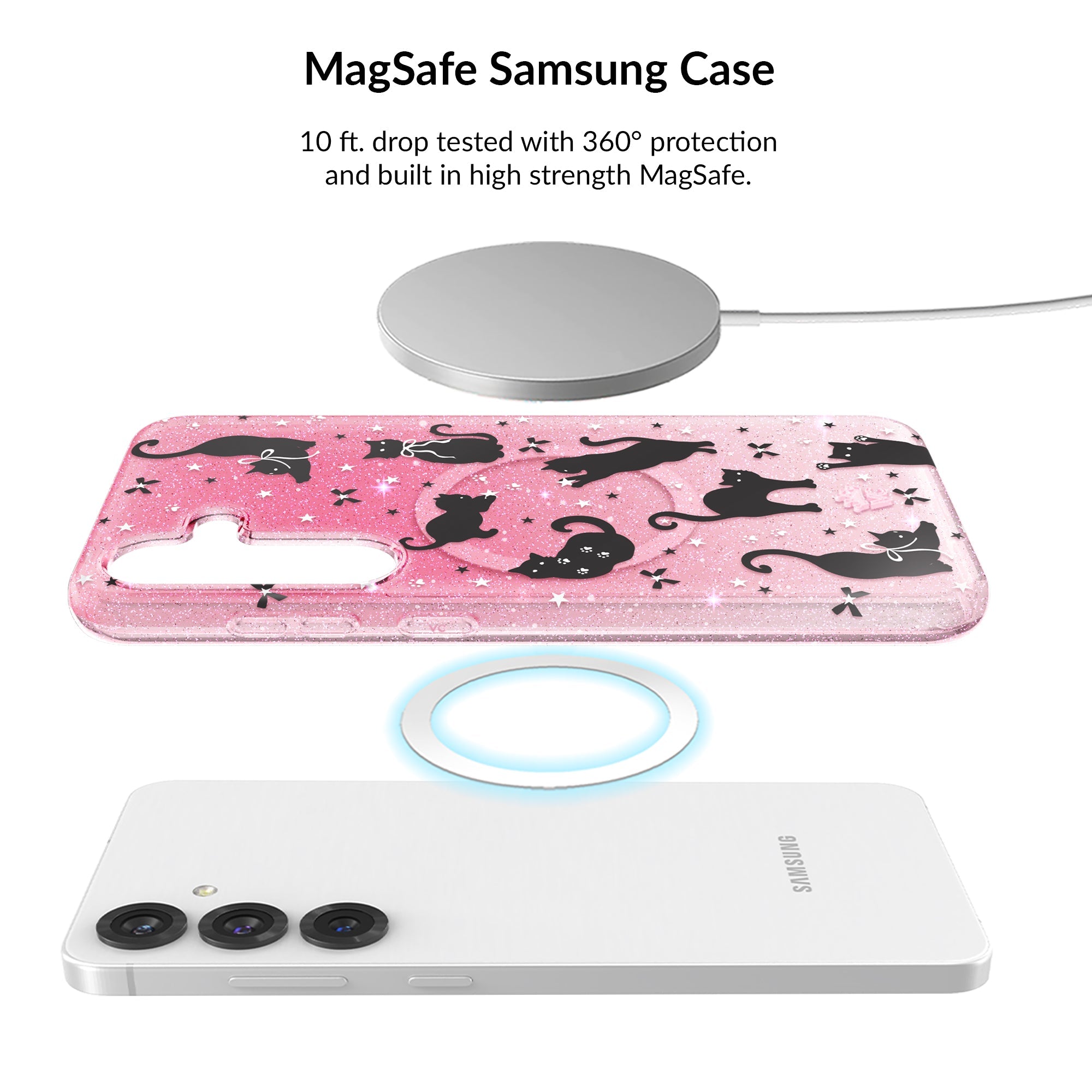 Lucky Kittens Glitter Samsung Bundle Set