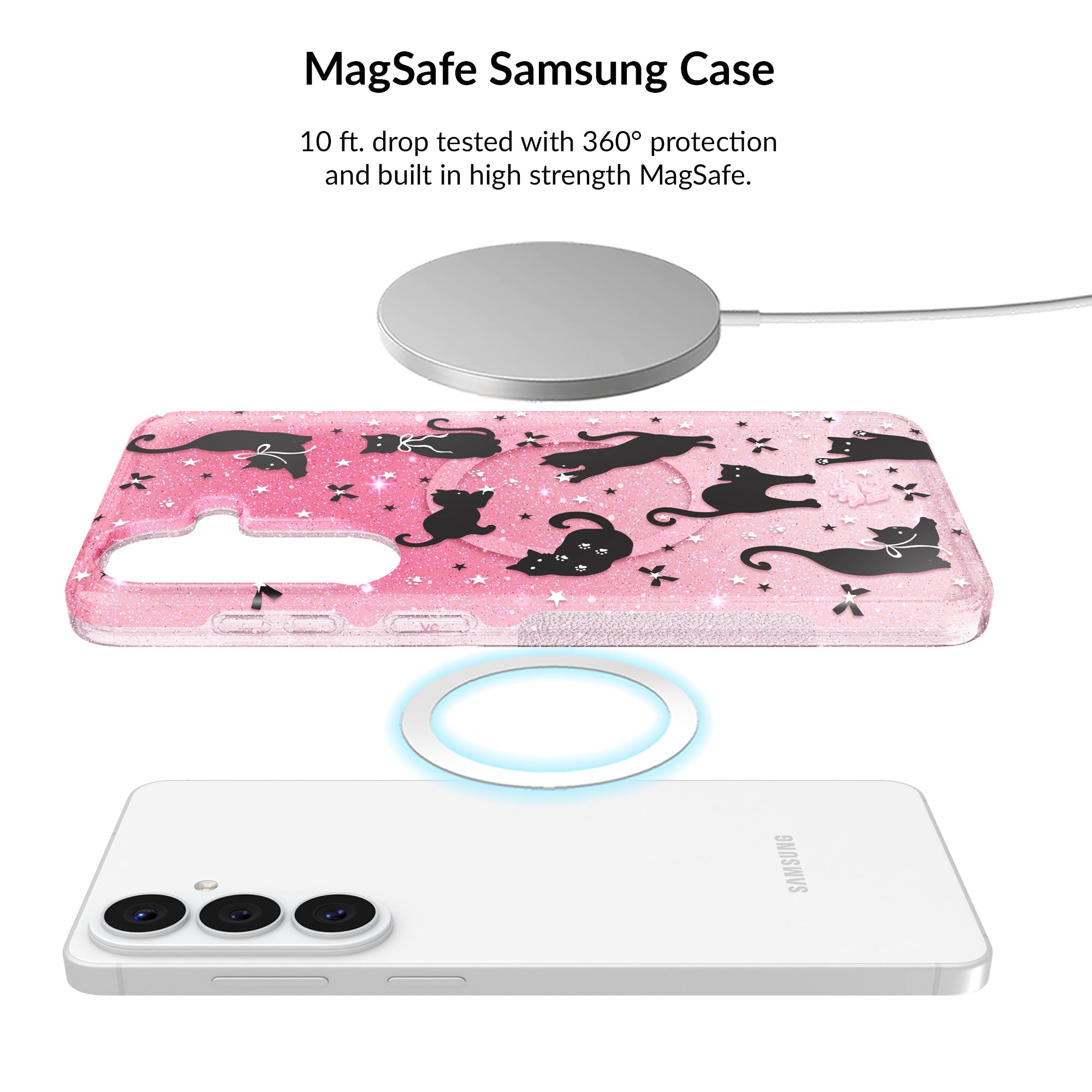 Lucky Kittens Glitter Samsung Bundle Set