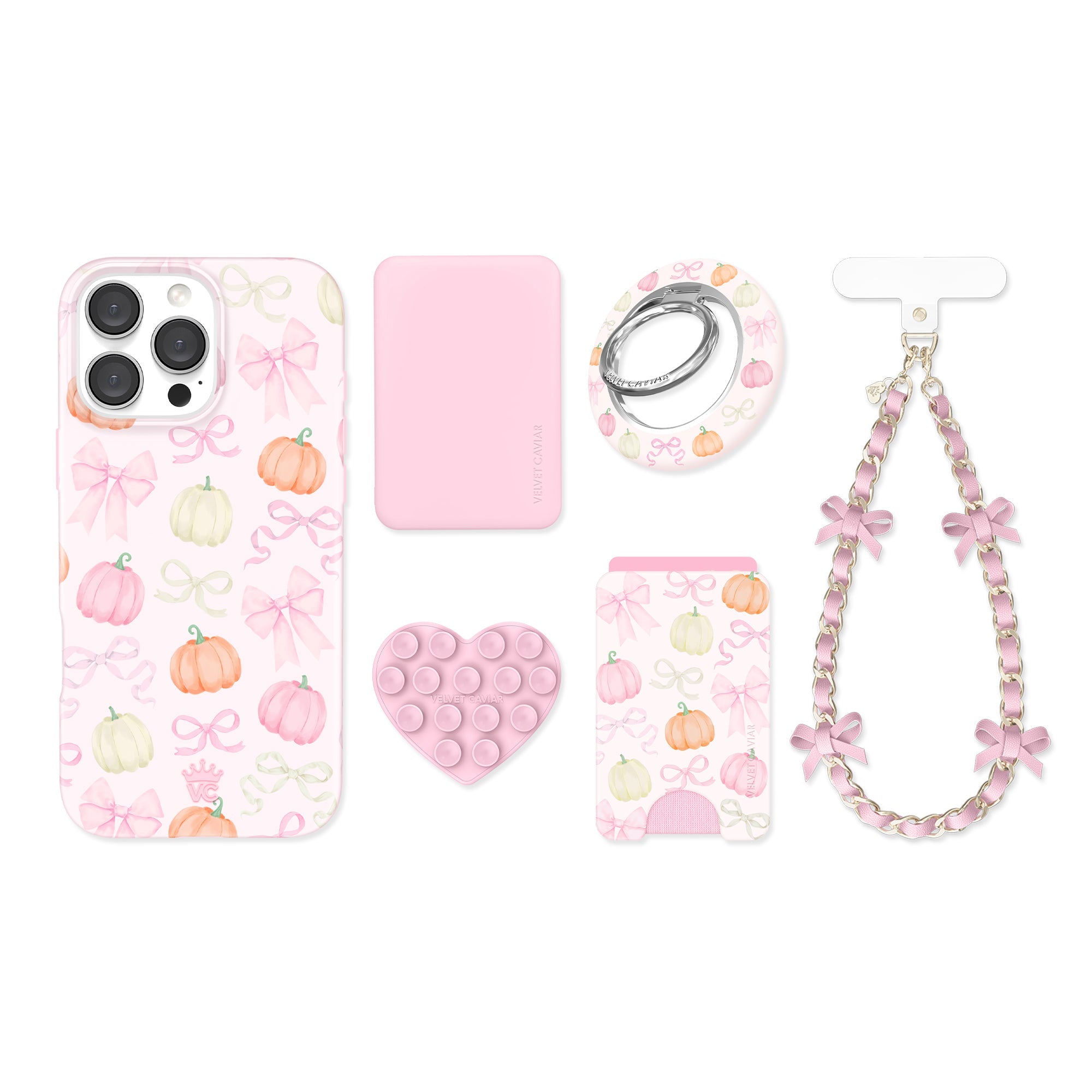 Pink Pumpkin Princess iPhone Bundle Set