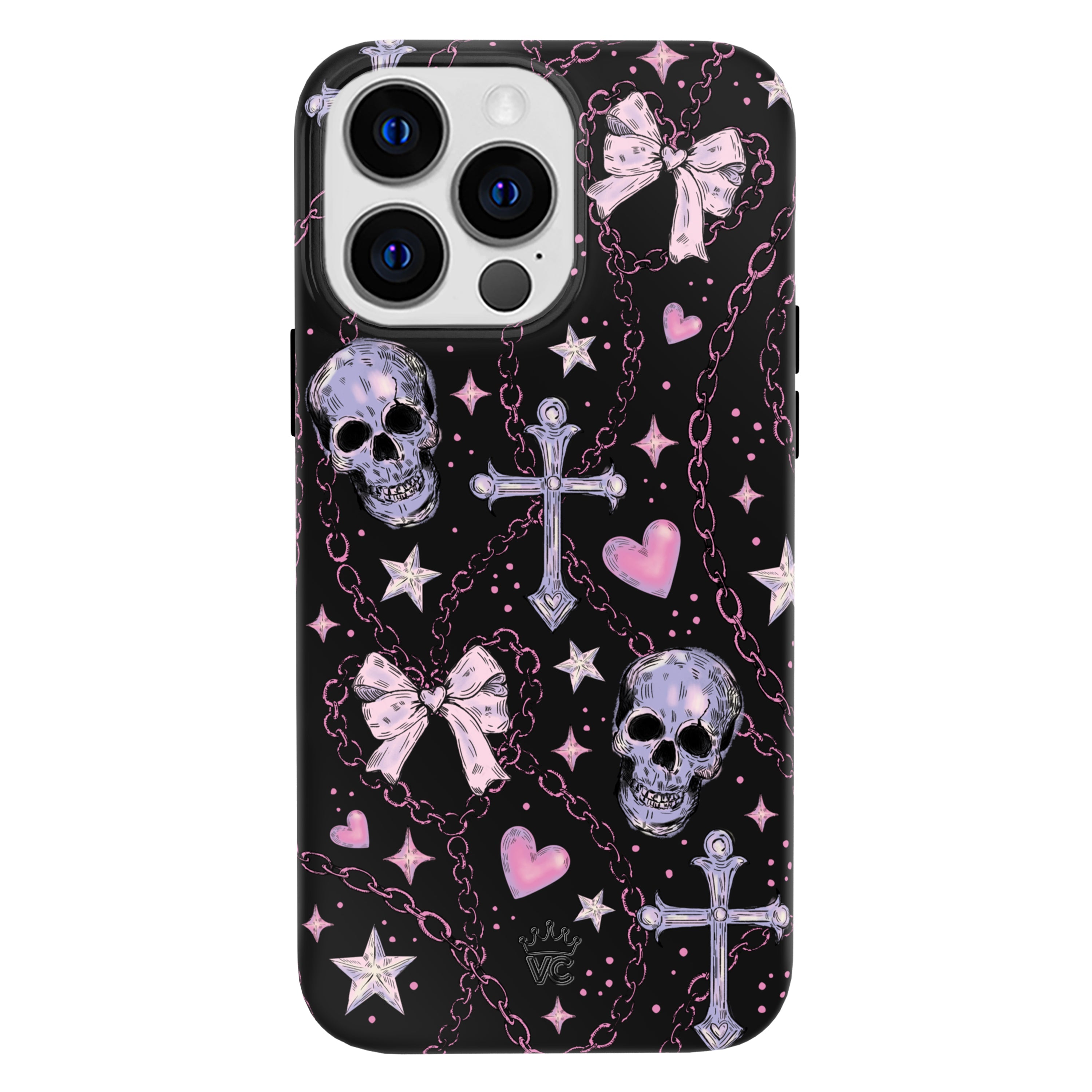 Pretty Punk Skulls iPhone Case