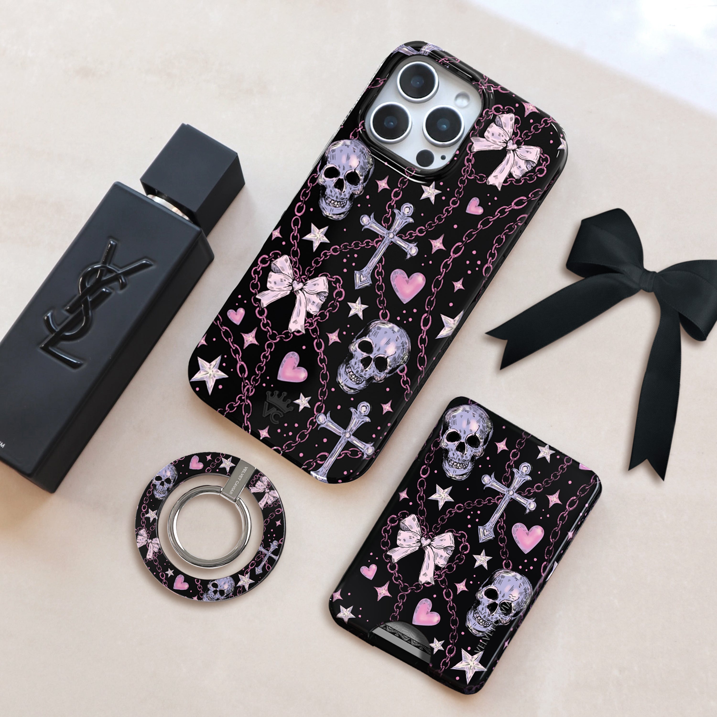 Pretty Punk Skulls MagSafe Wallet