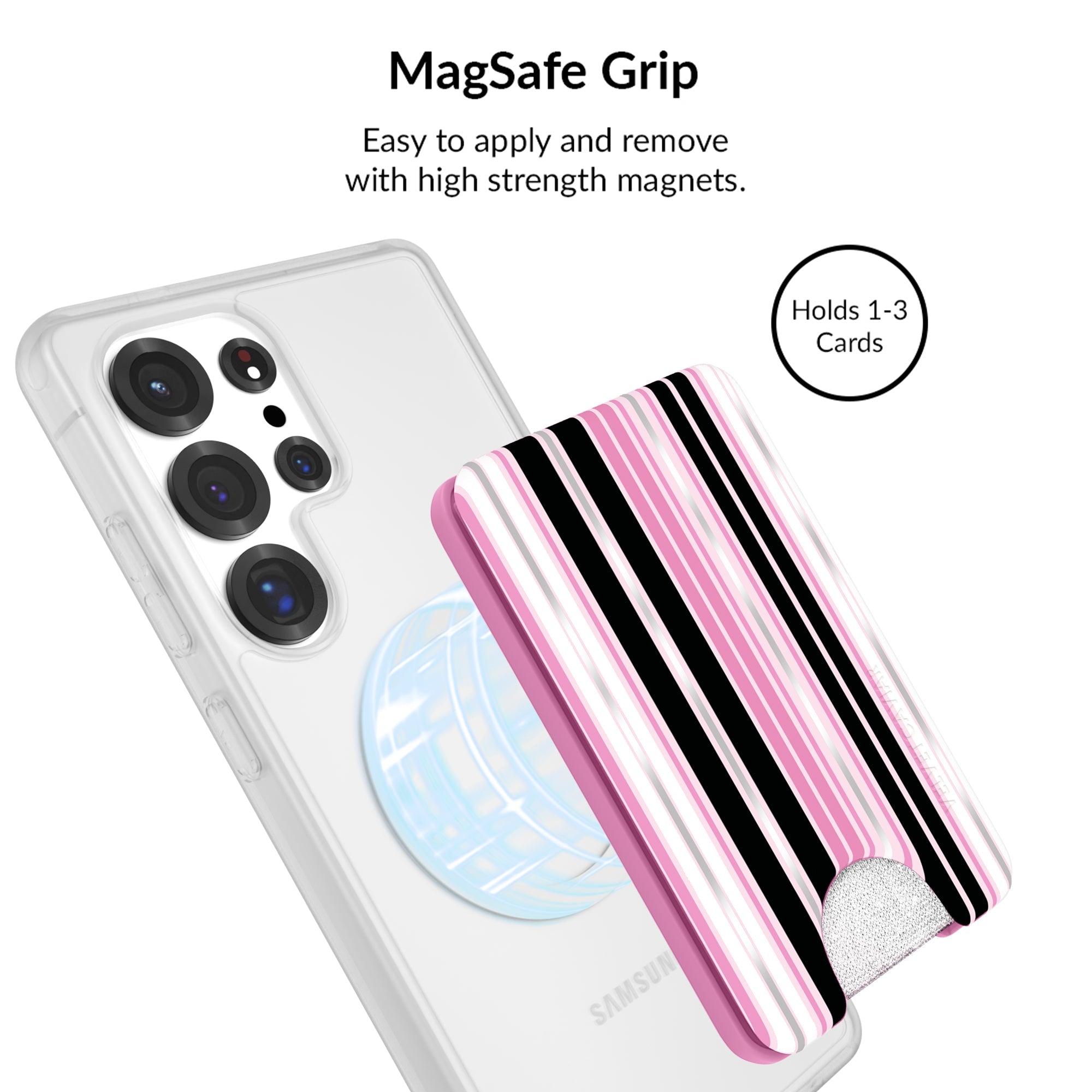 Pretty Punk Stripes Glitter Samsung Bundle Set