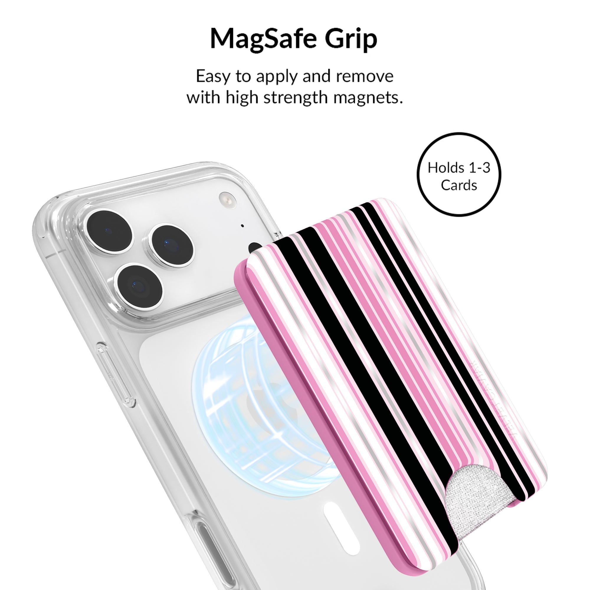 Pretty Punk Stripes Glitter iPhone Bundle Set