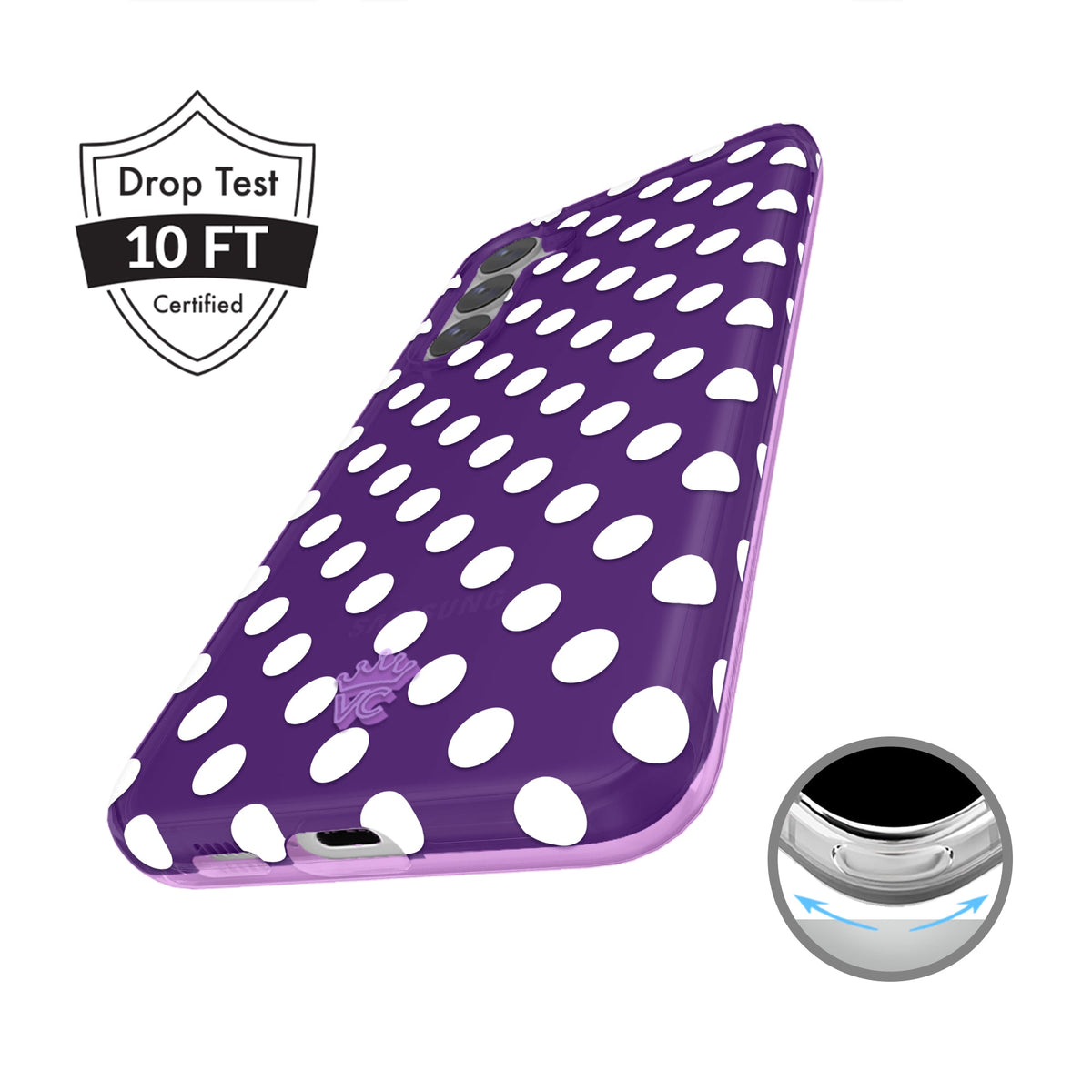 Violet Glow Polka Dot Samsung Case