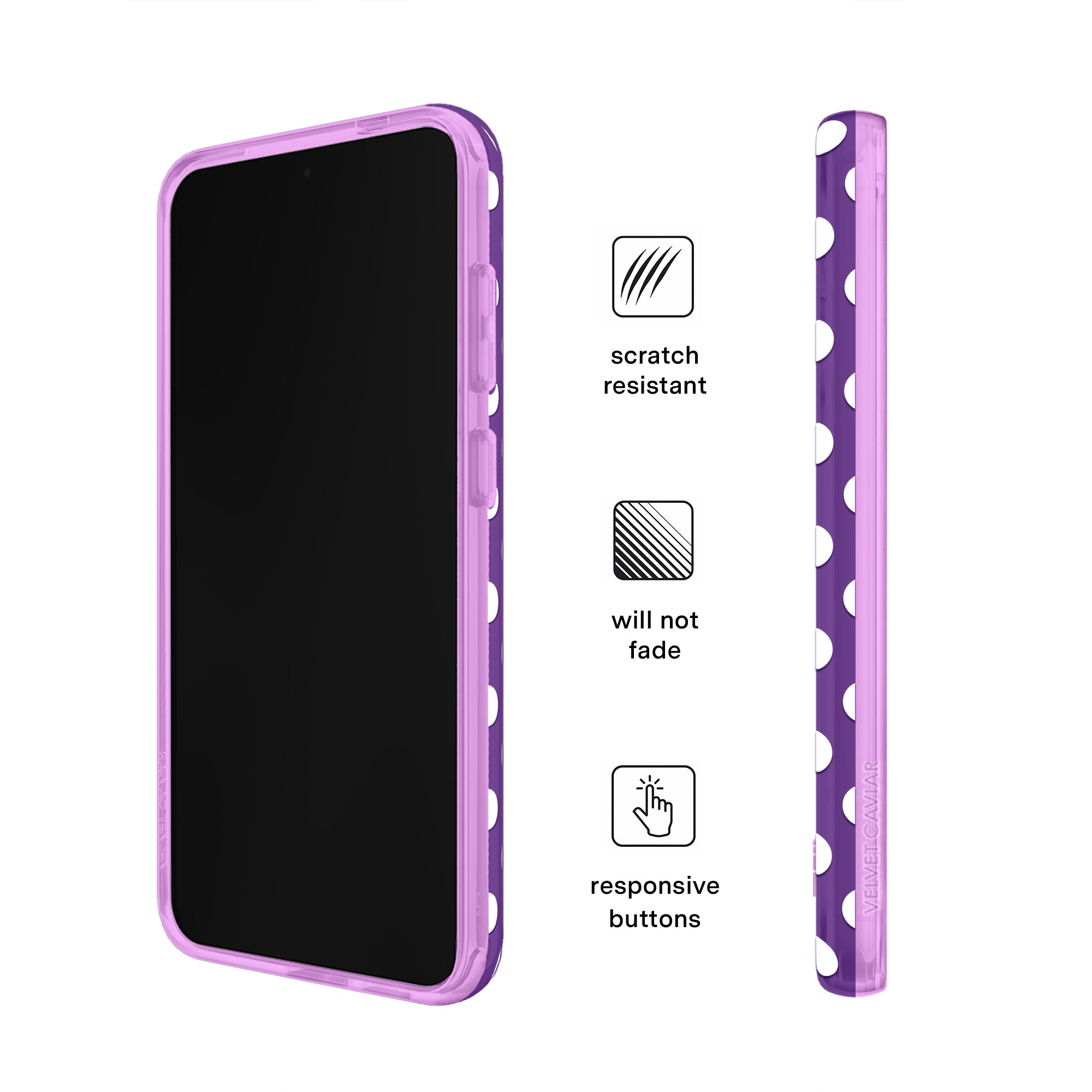 Violet Glow Polka Dot Samsung Case
