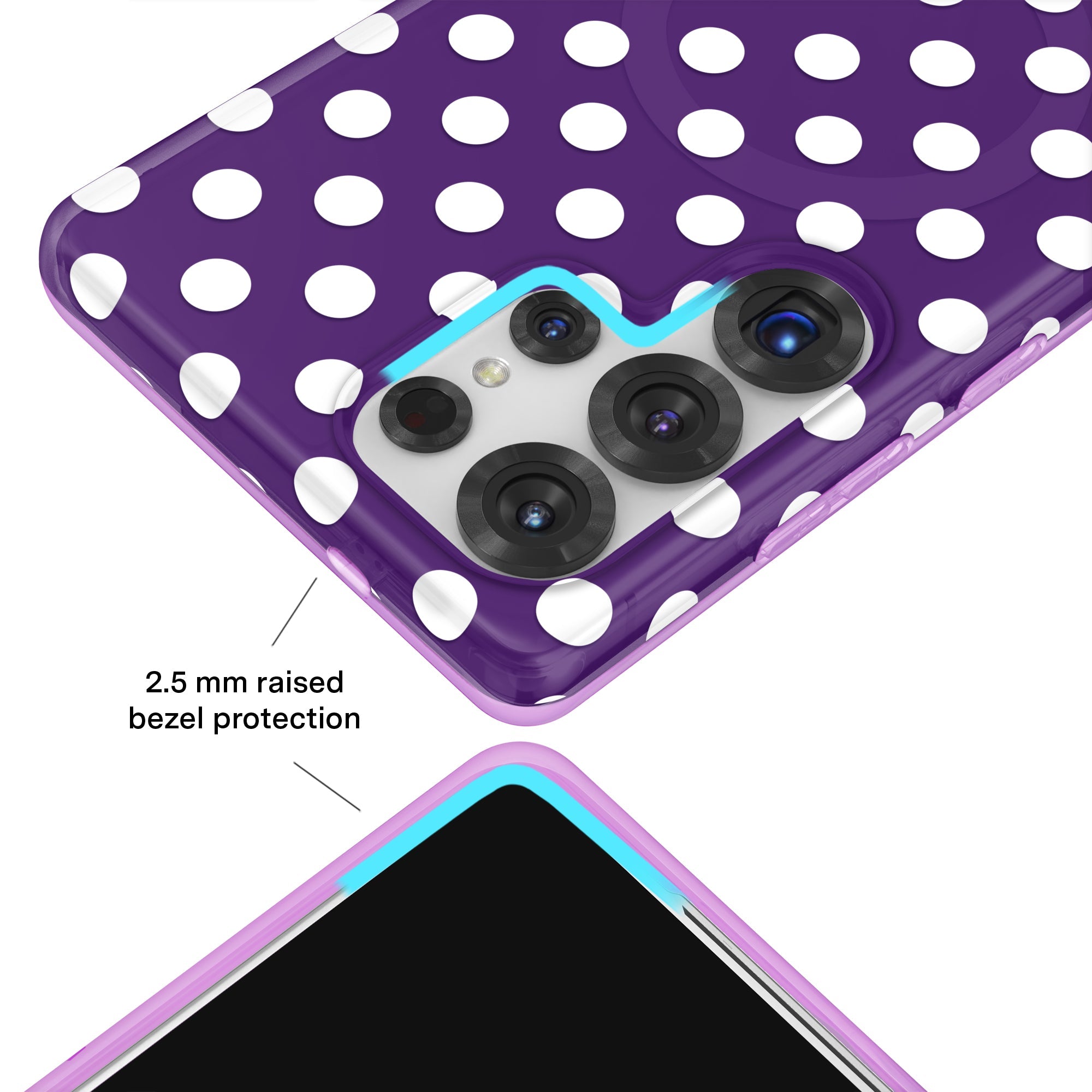 Violet Glow Polka Dot Samsung Case