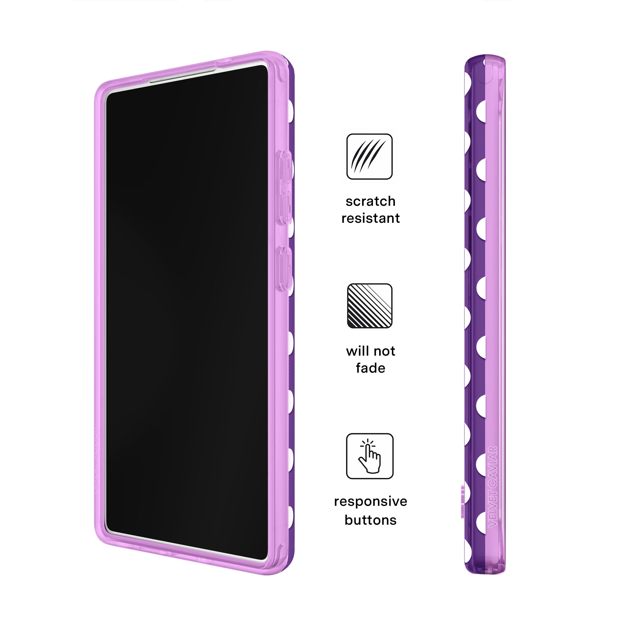 Violet Glow Polka Dot Samsung Case