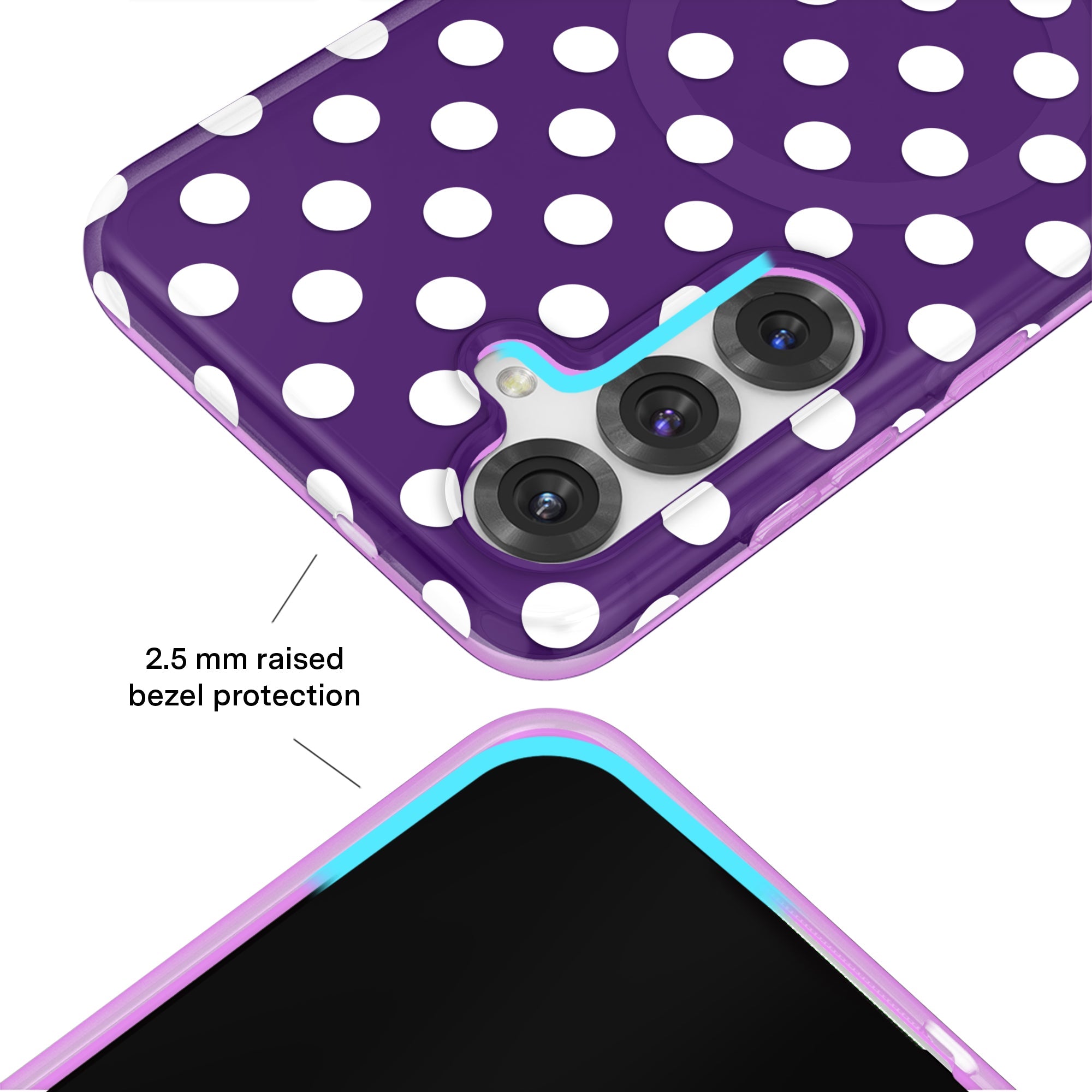 Violet Glow Polka Dot Samsung Case