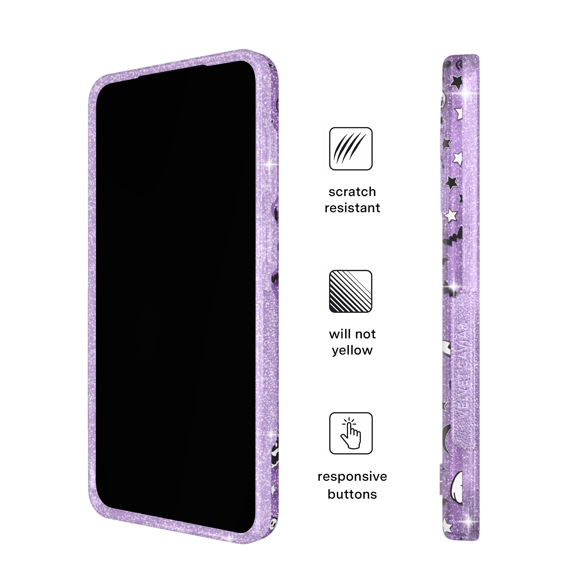 Witchy Lilac Glitter Samsung Case