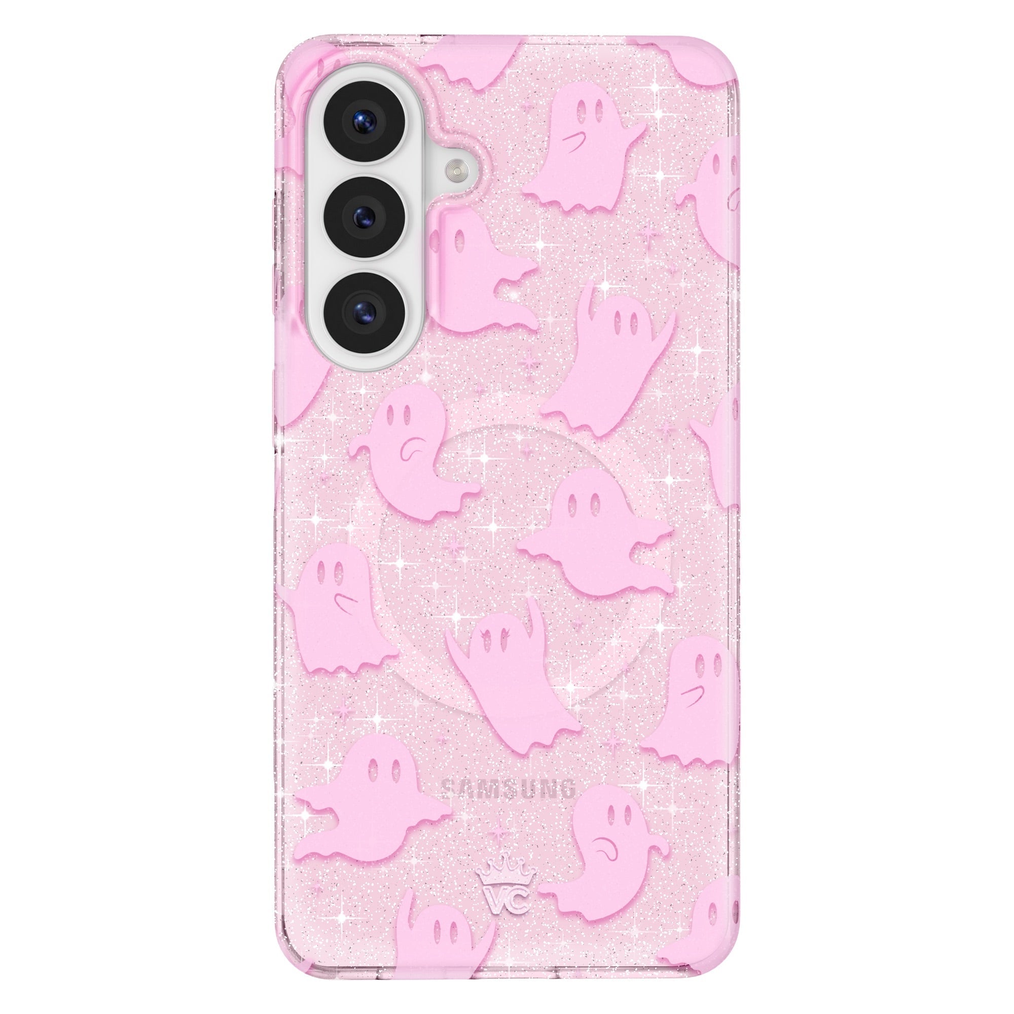 Ghosted Pink Glitter Samsung Case