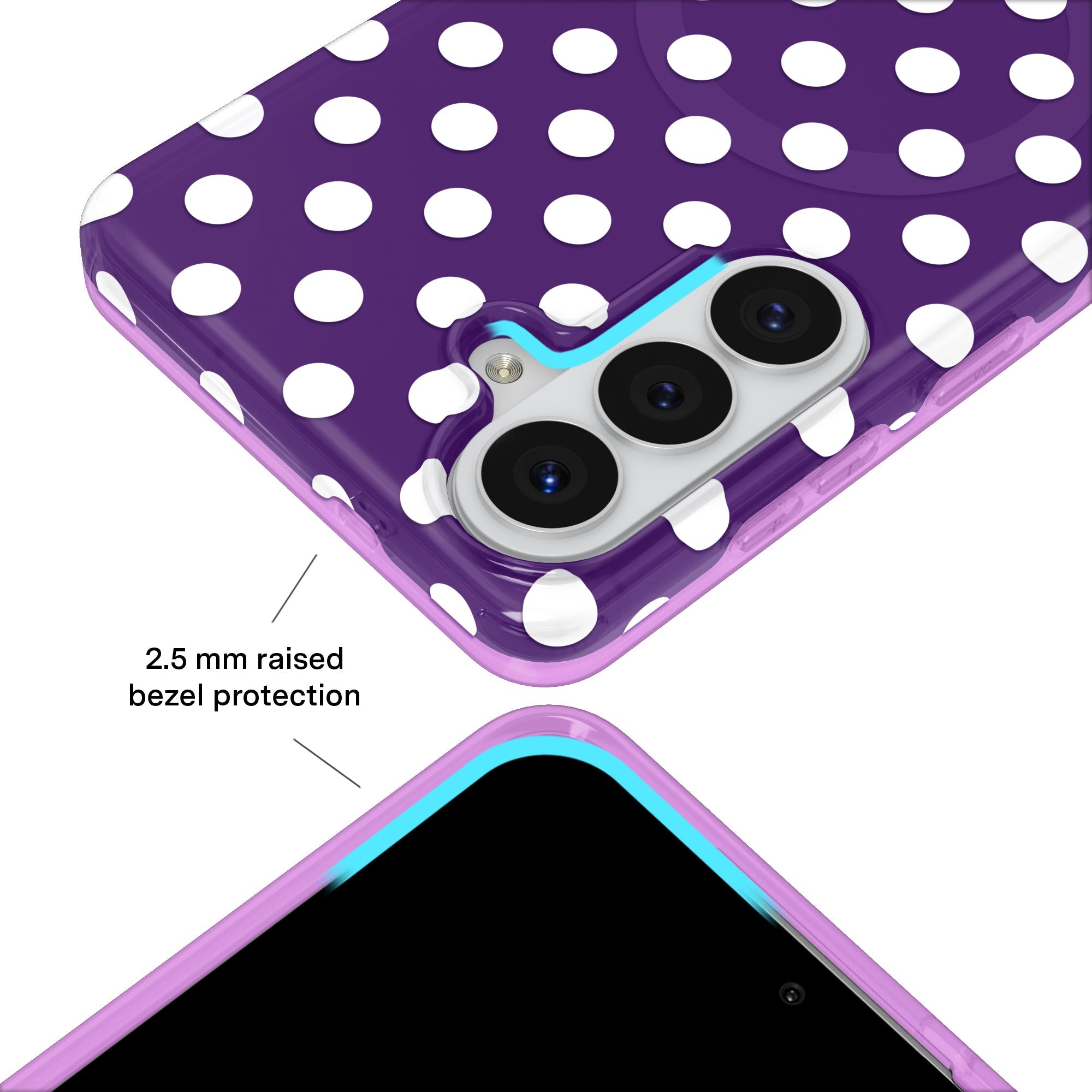 Violet Glow Polka Dot Samsung Case
