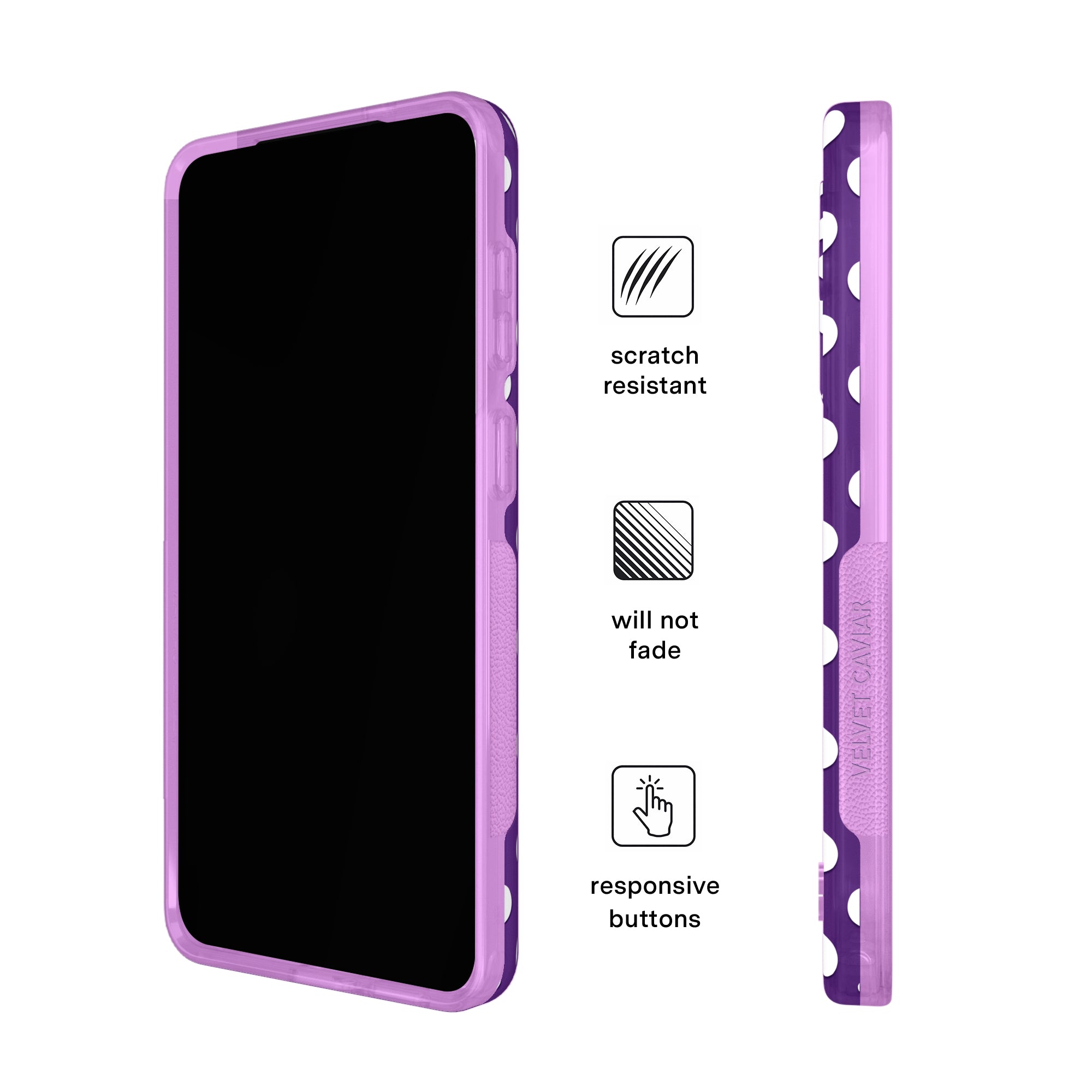 Violet Glow Polka Dot Samsung Case