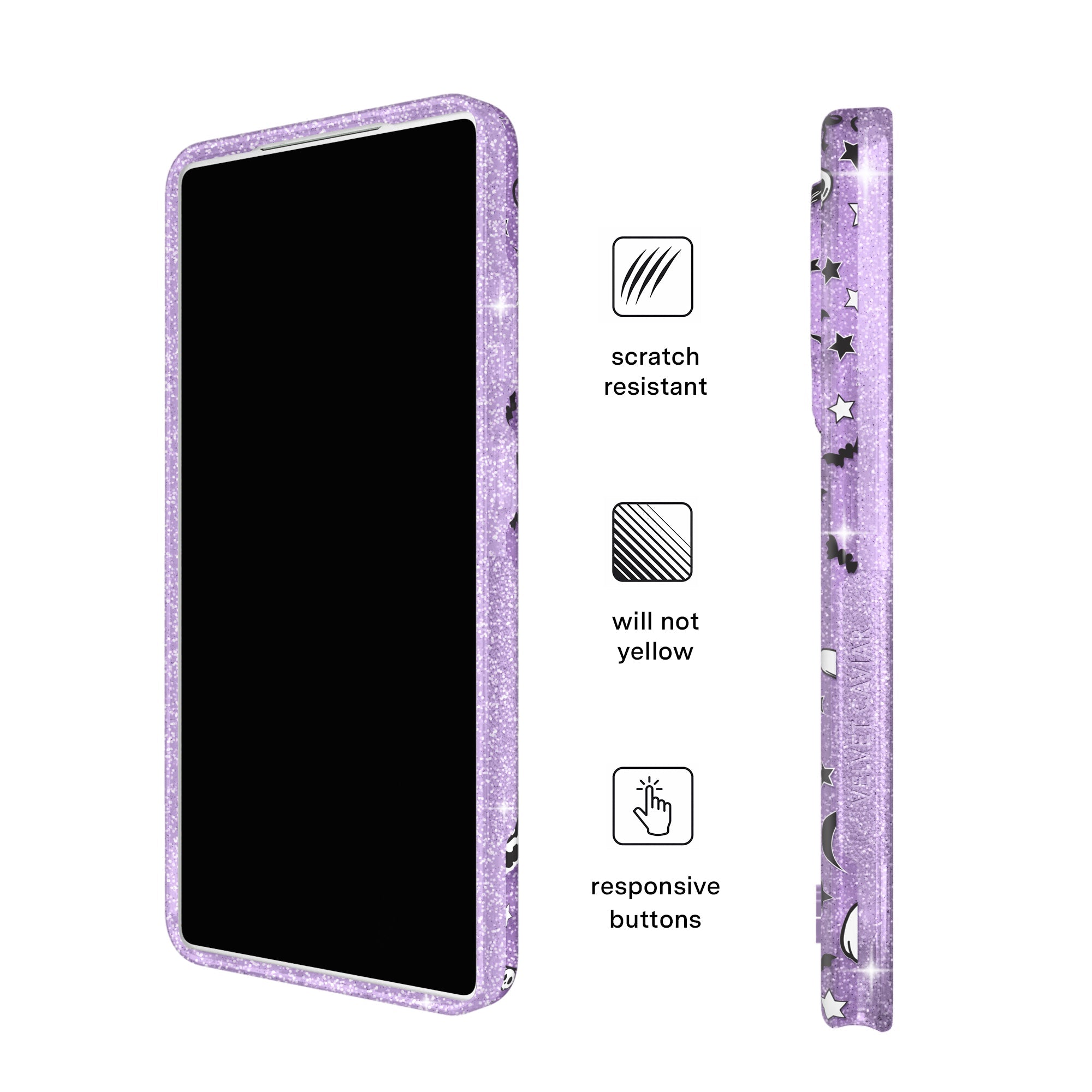 Witchy Lilac Glitter Samsung Case
