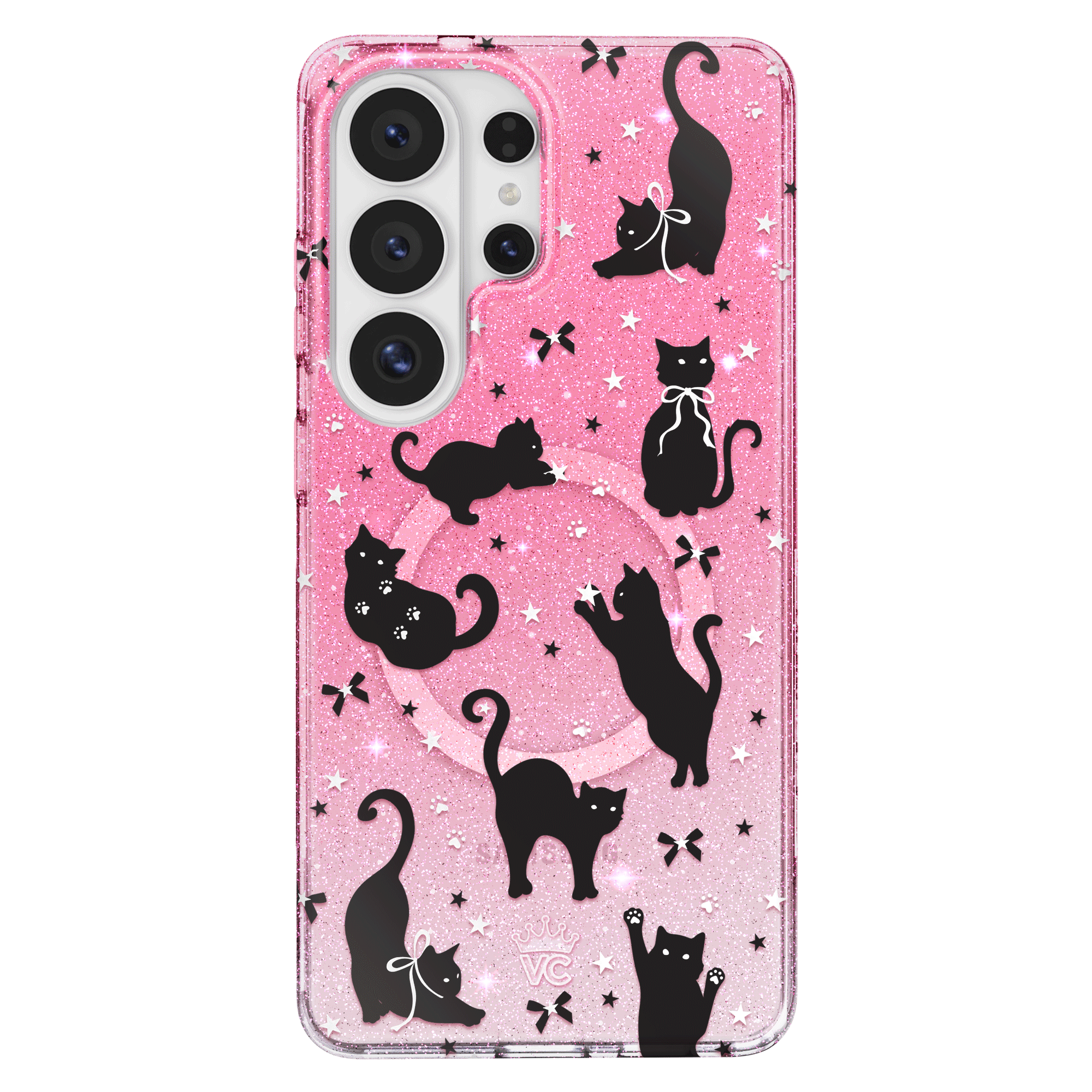 Lucky Kittens Glitter Samsung Case