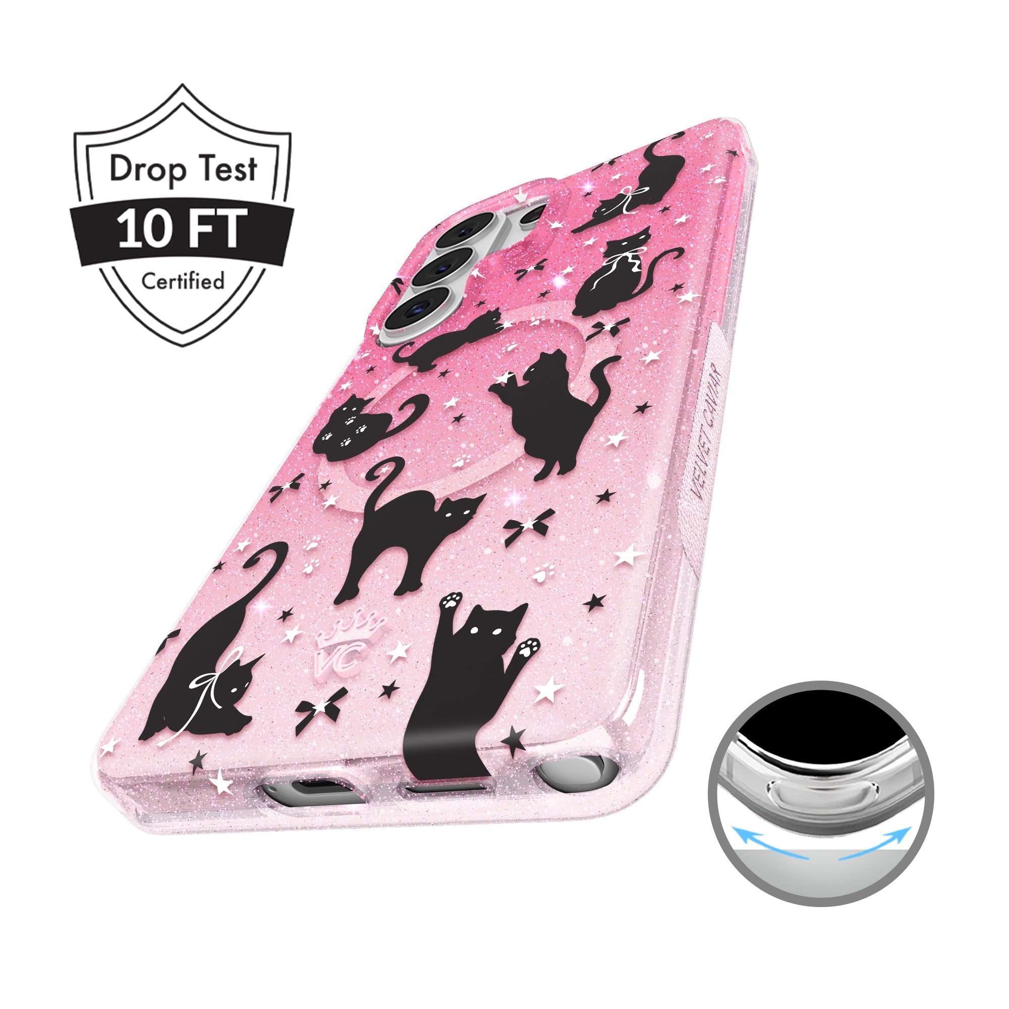 Lucky Kittens Glitter Samsung Case