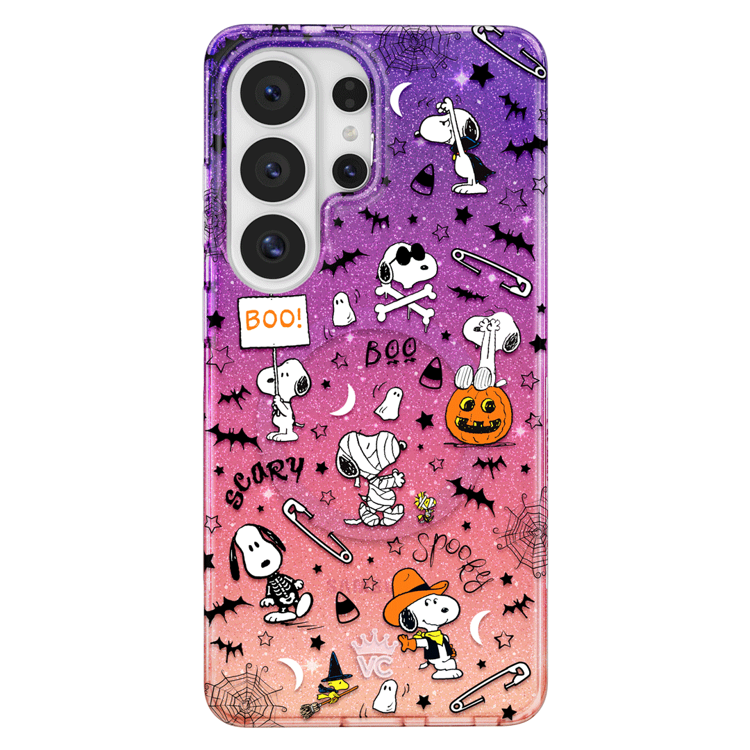 Snoopy Spooky Glitter Samsung Case