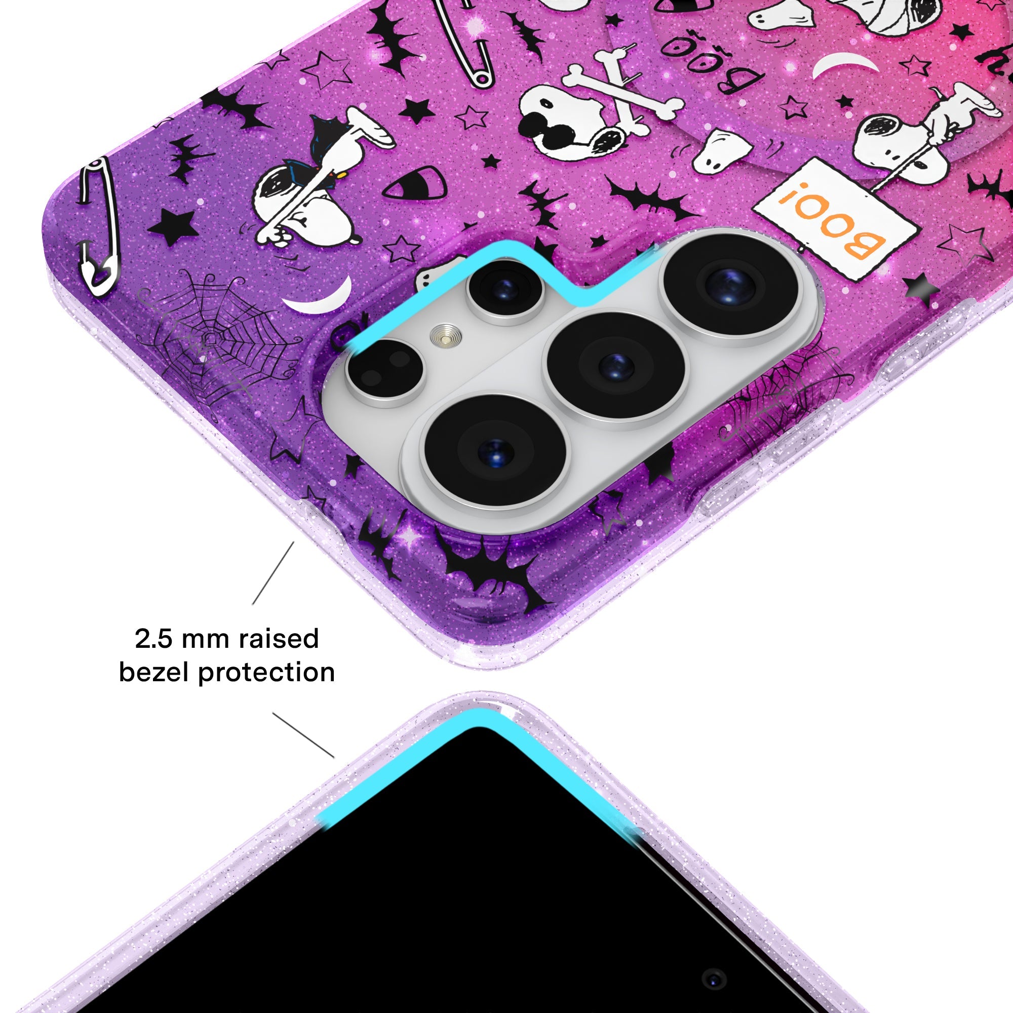 Snoopy Spooky Glitter Samsung Case