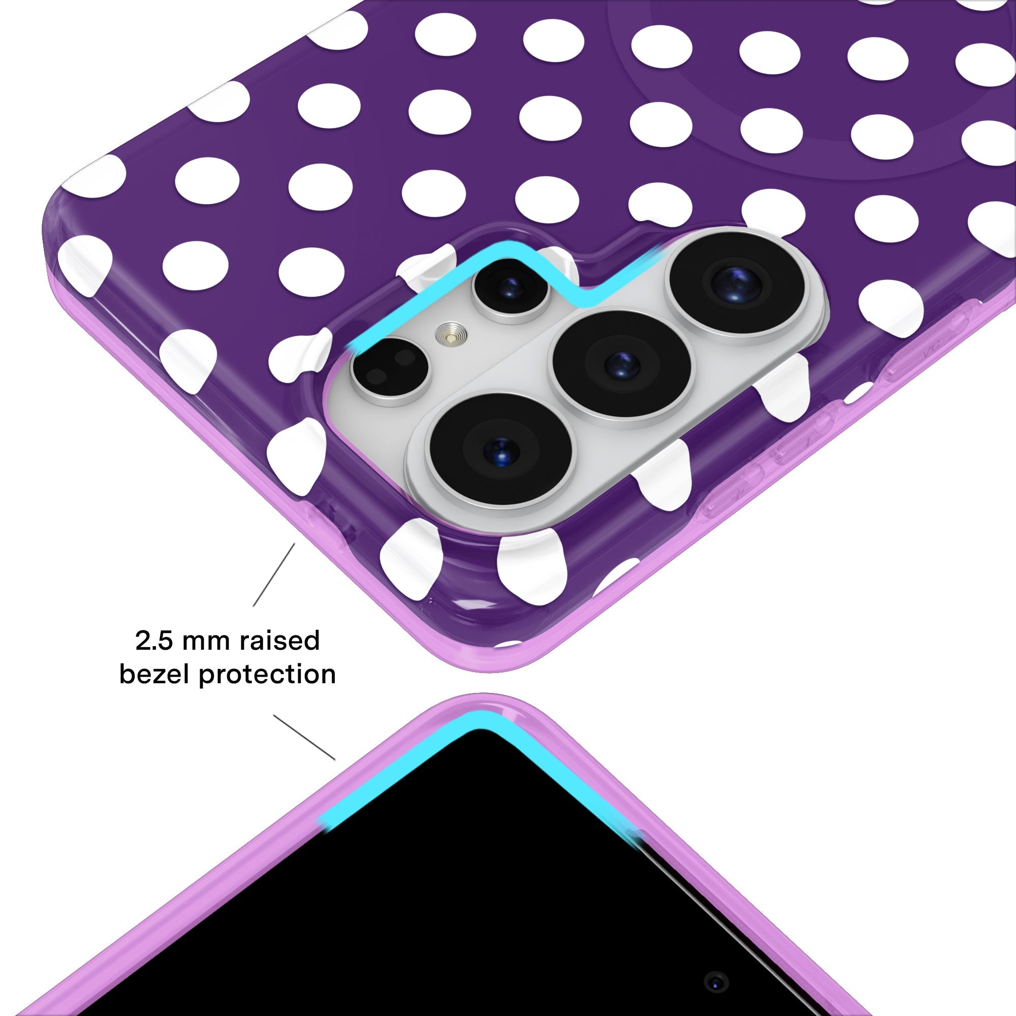 Violet Glow Polka Dot Samsung Case