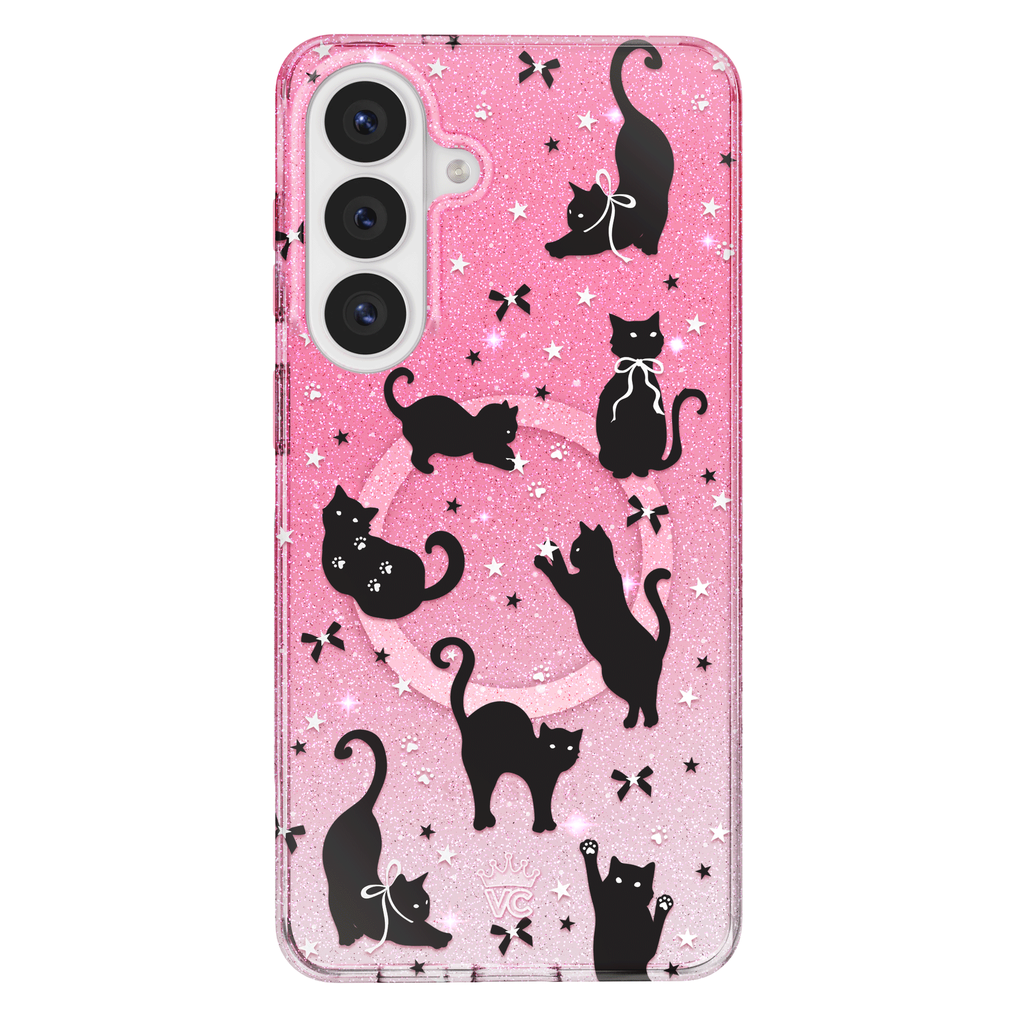 Lucky Kittens Glitter Samsung Case