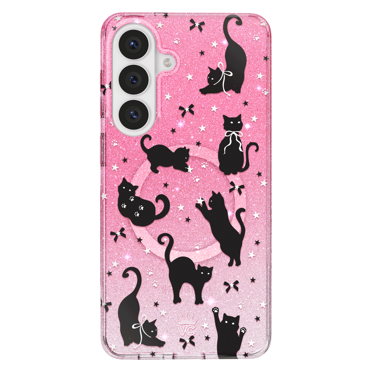 Lucky Kittens Glitter Samsung Case