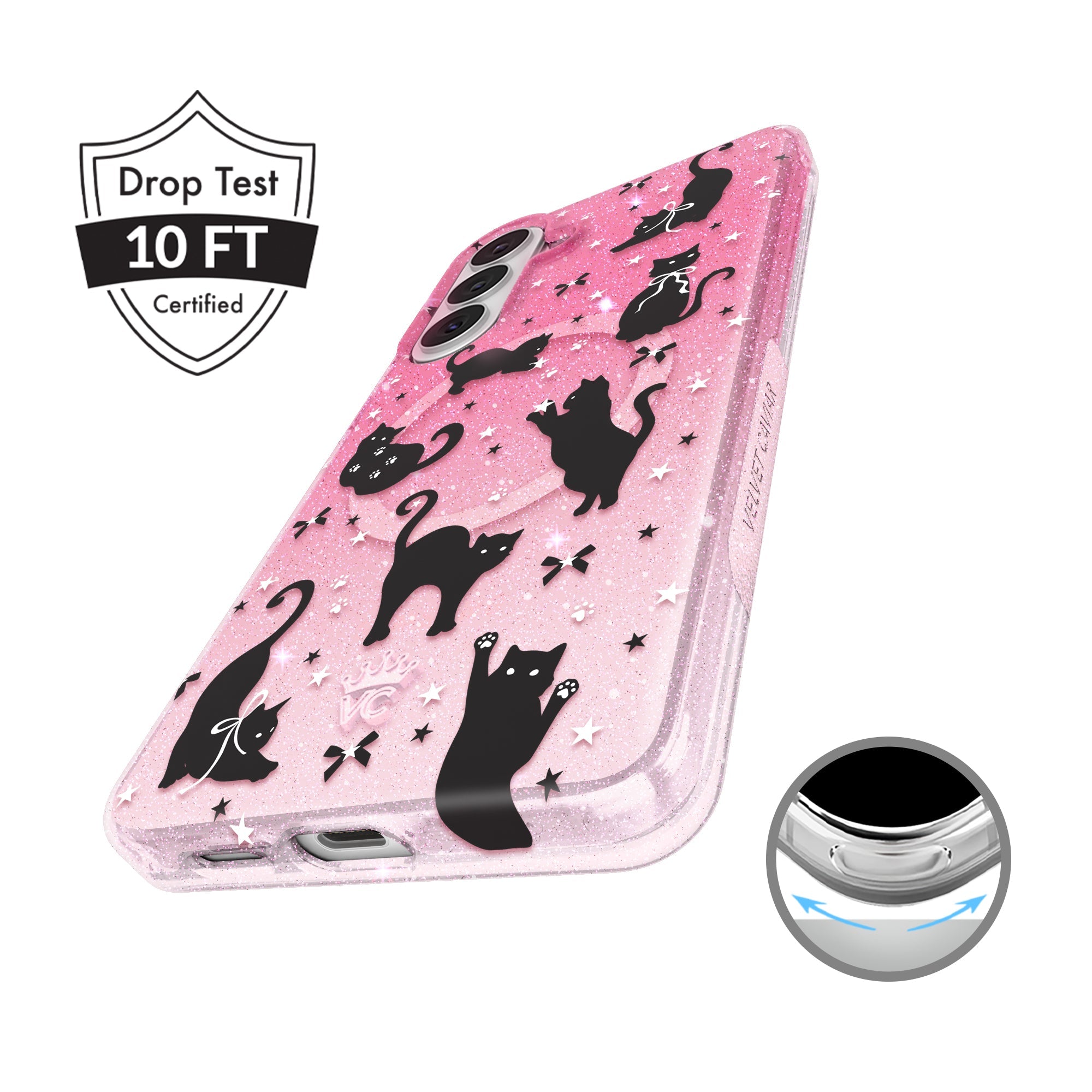 Lucky Kittens Glitter Samsung Case