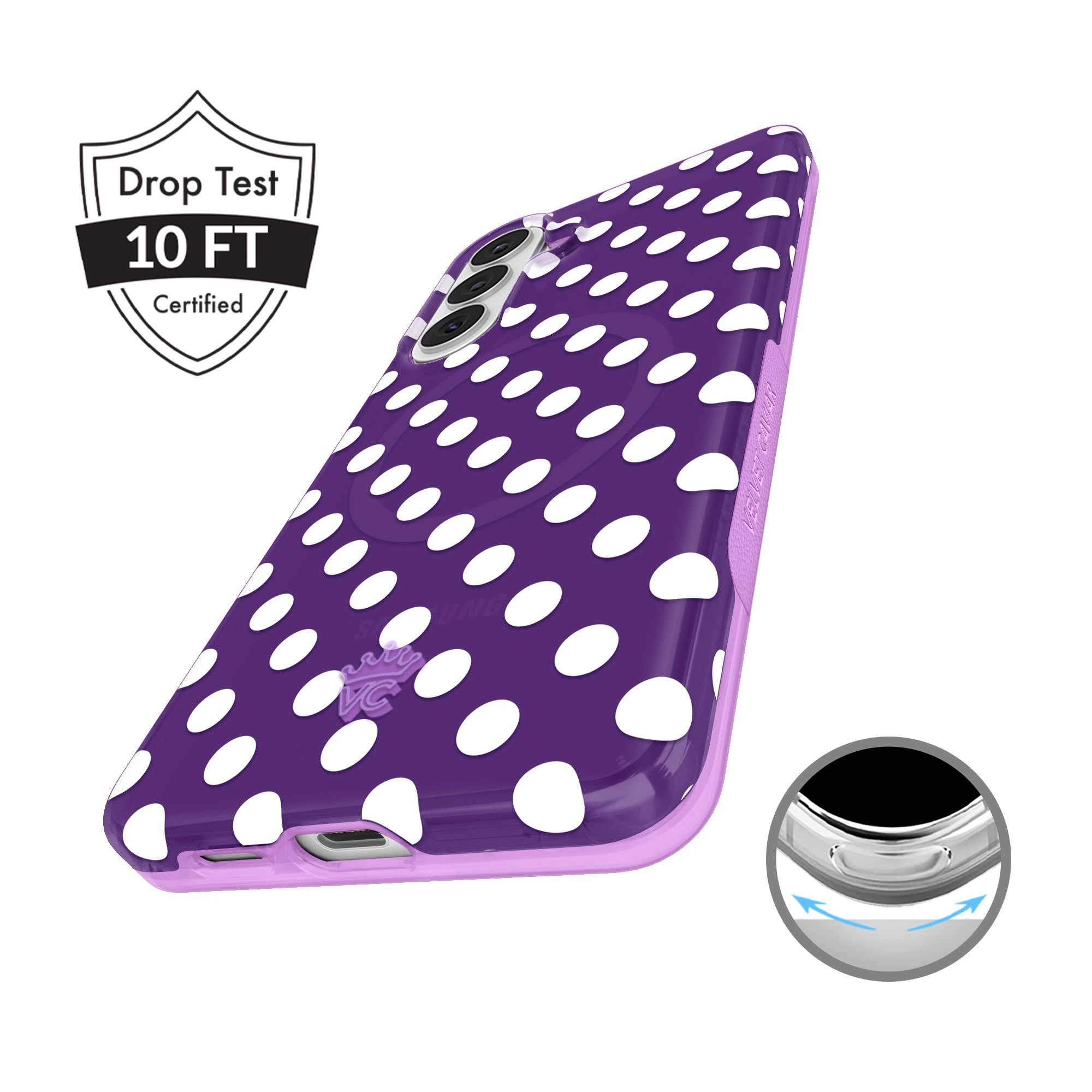 Violet Glow Polka Dot Samsung Case