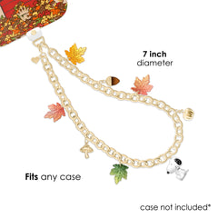 Snoopy Autumn Leaves Phone Charm